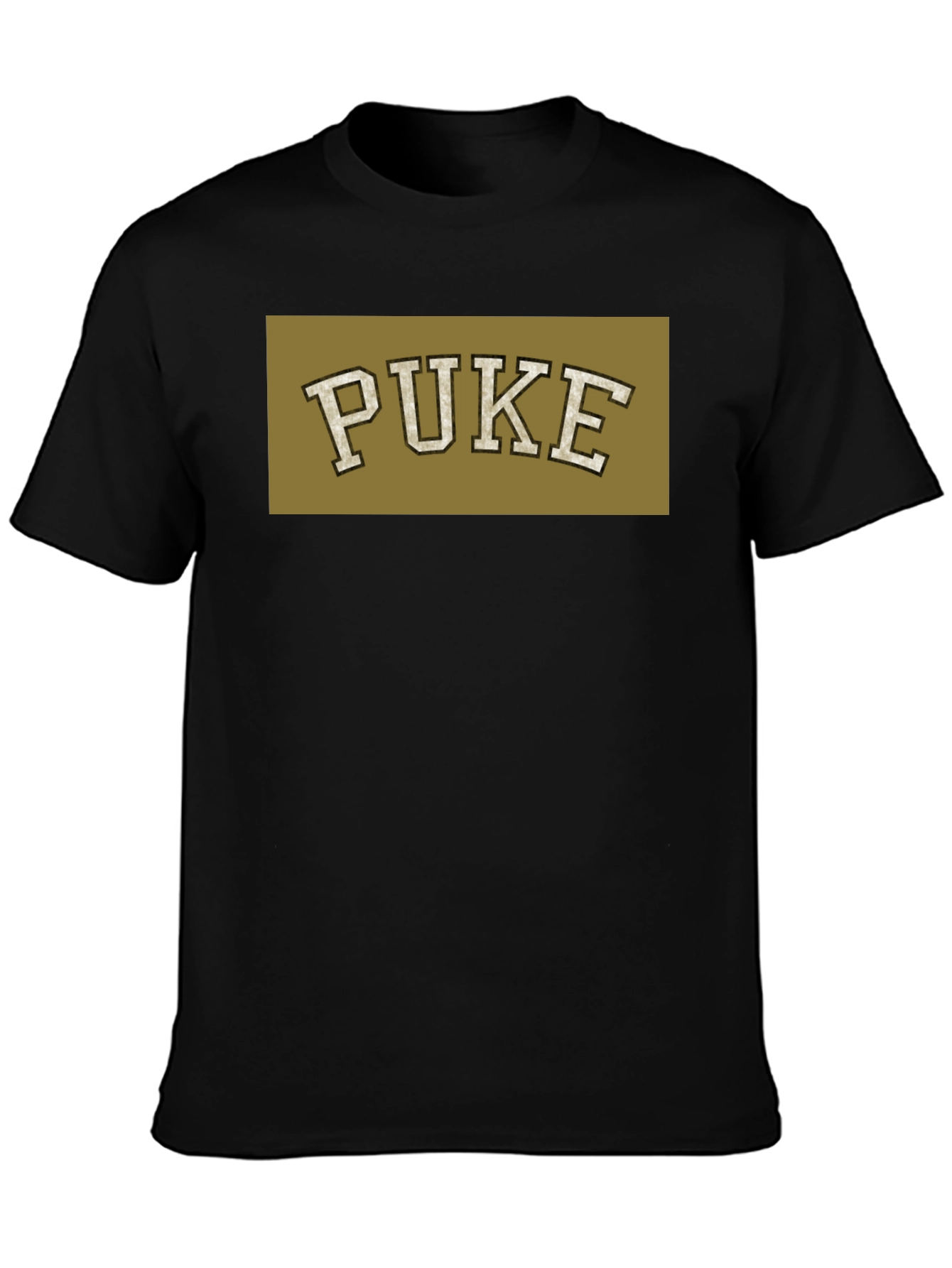 Black Puke Graphic Black T-Shirt - Novelty Humor Tee view 3