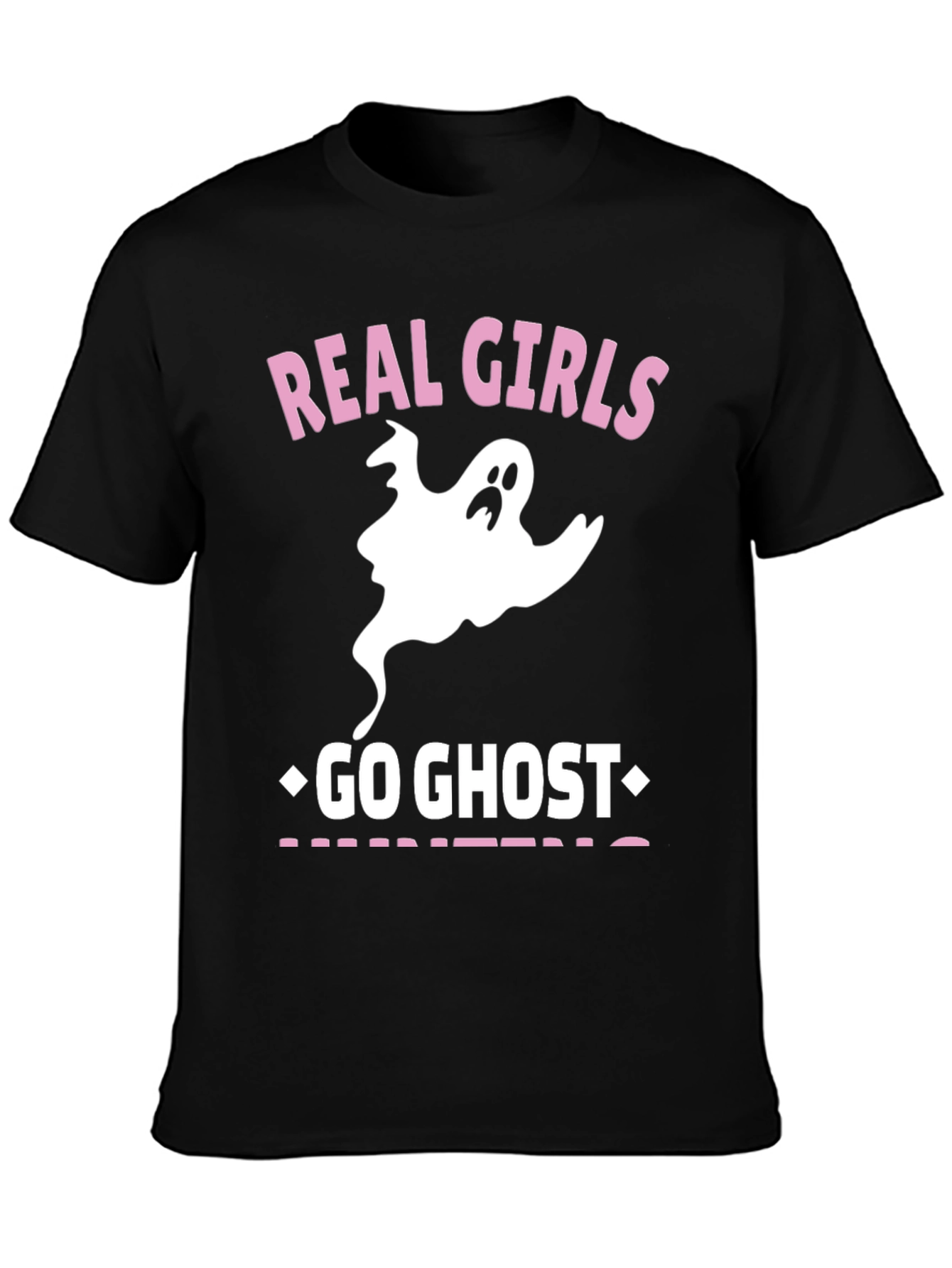 Black Real Girls Go Ghost Hunting T-Shirt view 3