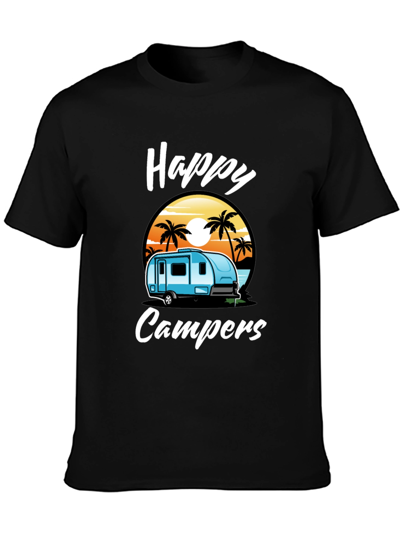 Black Happy Campers Graphic Tee view 3