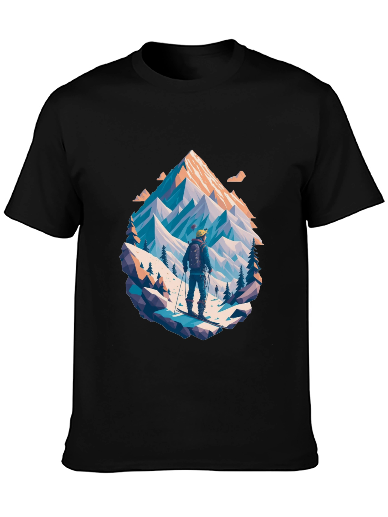 Mountain Adventure Graphic Tee - Stylish Black T-Shirt - 3