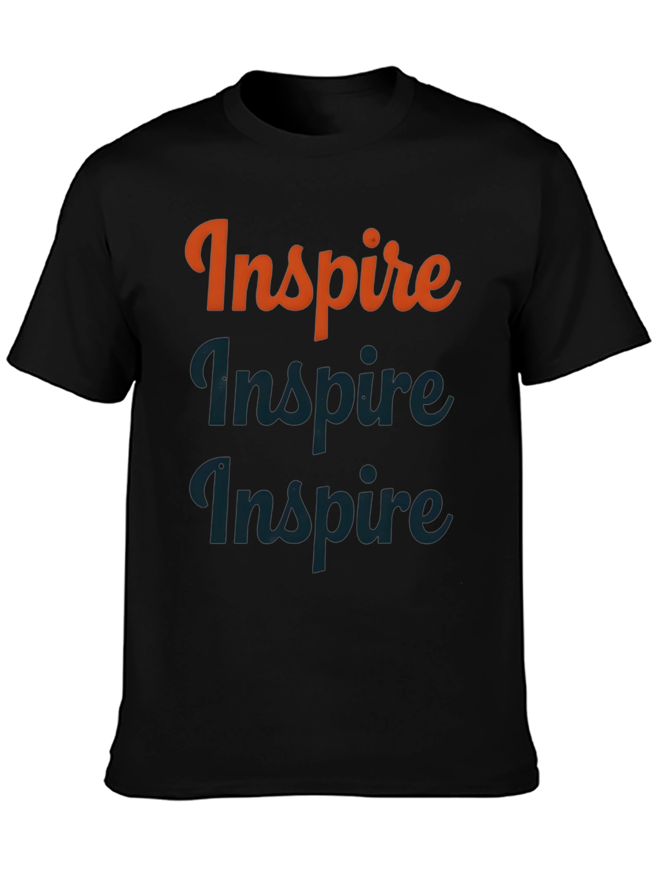 Black Inspire Graphic Print T-Shirt view 3