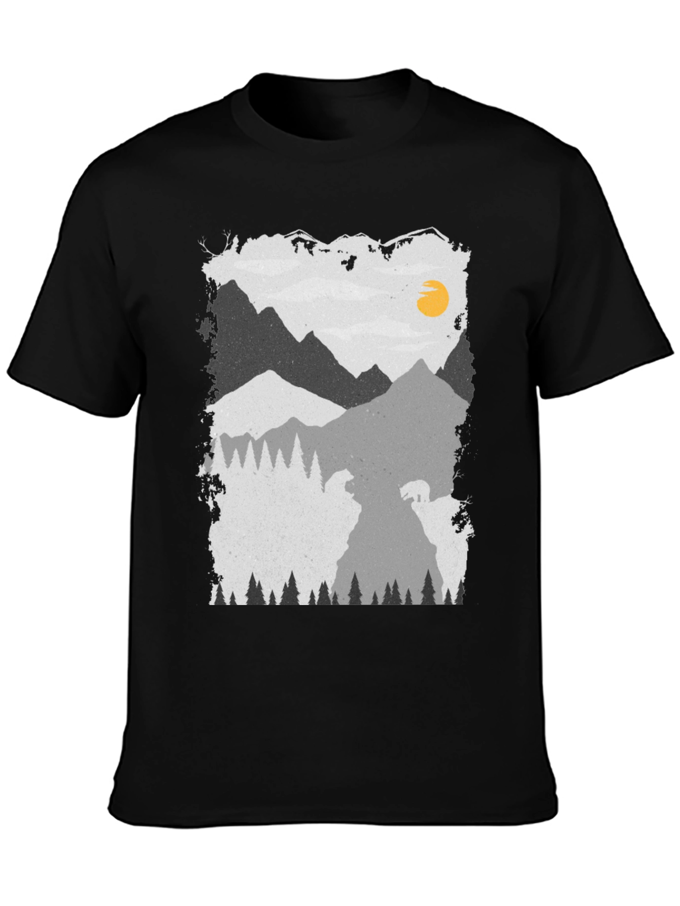 Black Mountain Bear Graphic Tee - Unisex Soft Cotton view 3