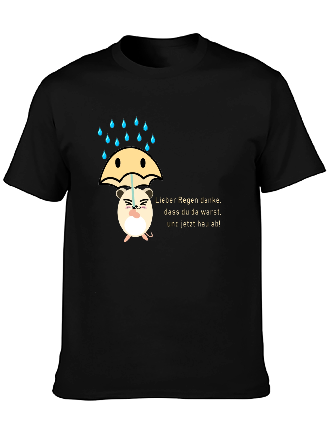 Funny Hamster Rain T-Shirt - 3