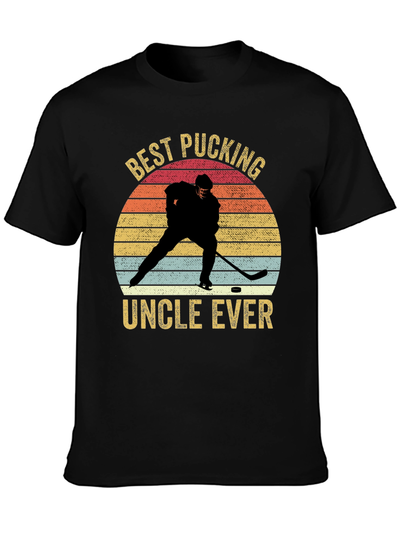 Black Best Pucking Uncle Ever T-Shirt view 3