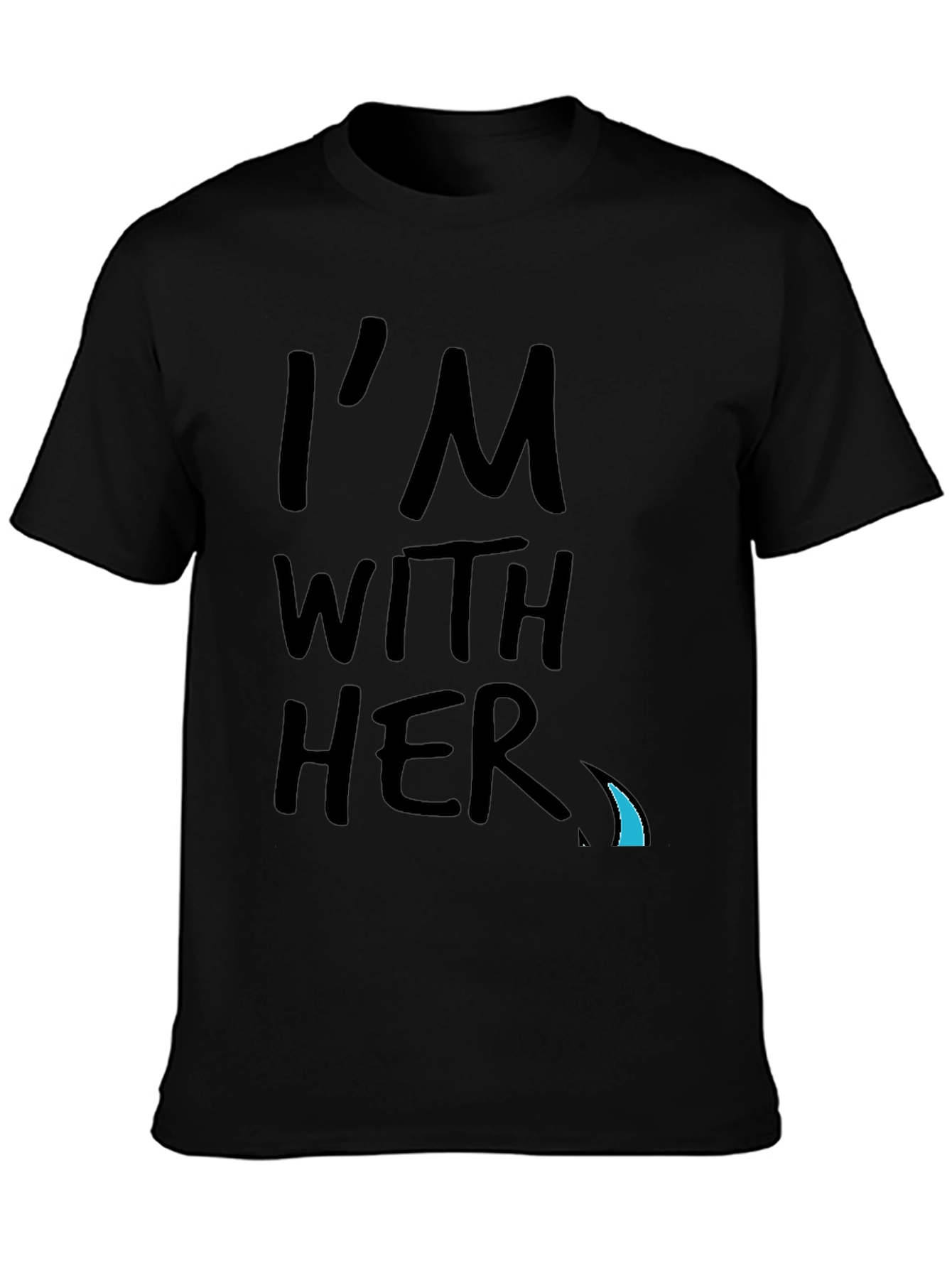Black I'm With Her Graphic Tee - Black Crew Neck view 3