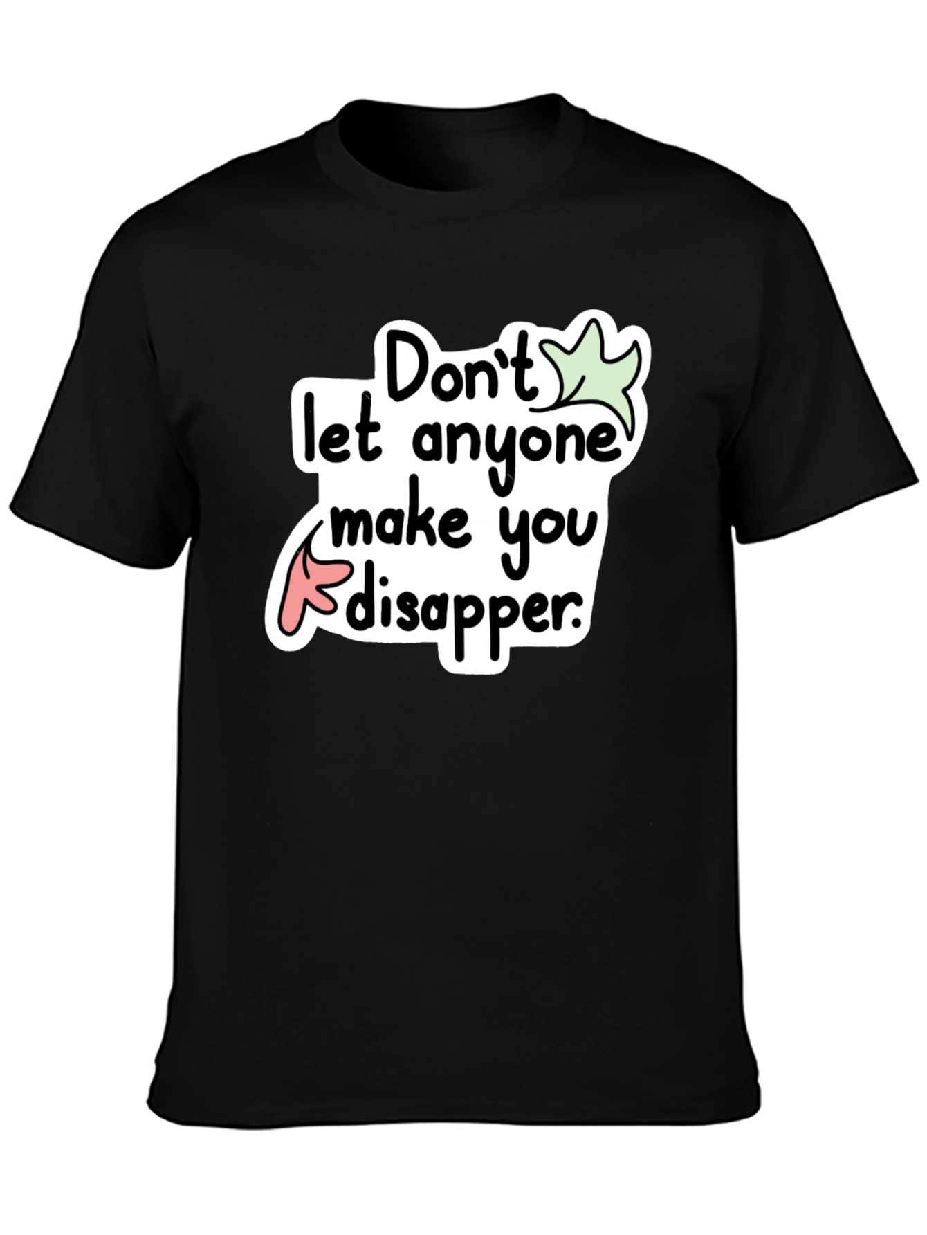 Black Don't Disappear Graphic Tee - Black view 3