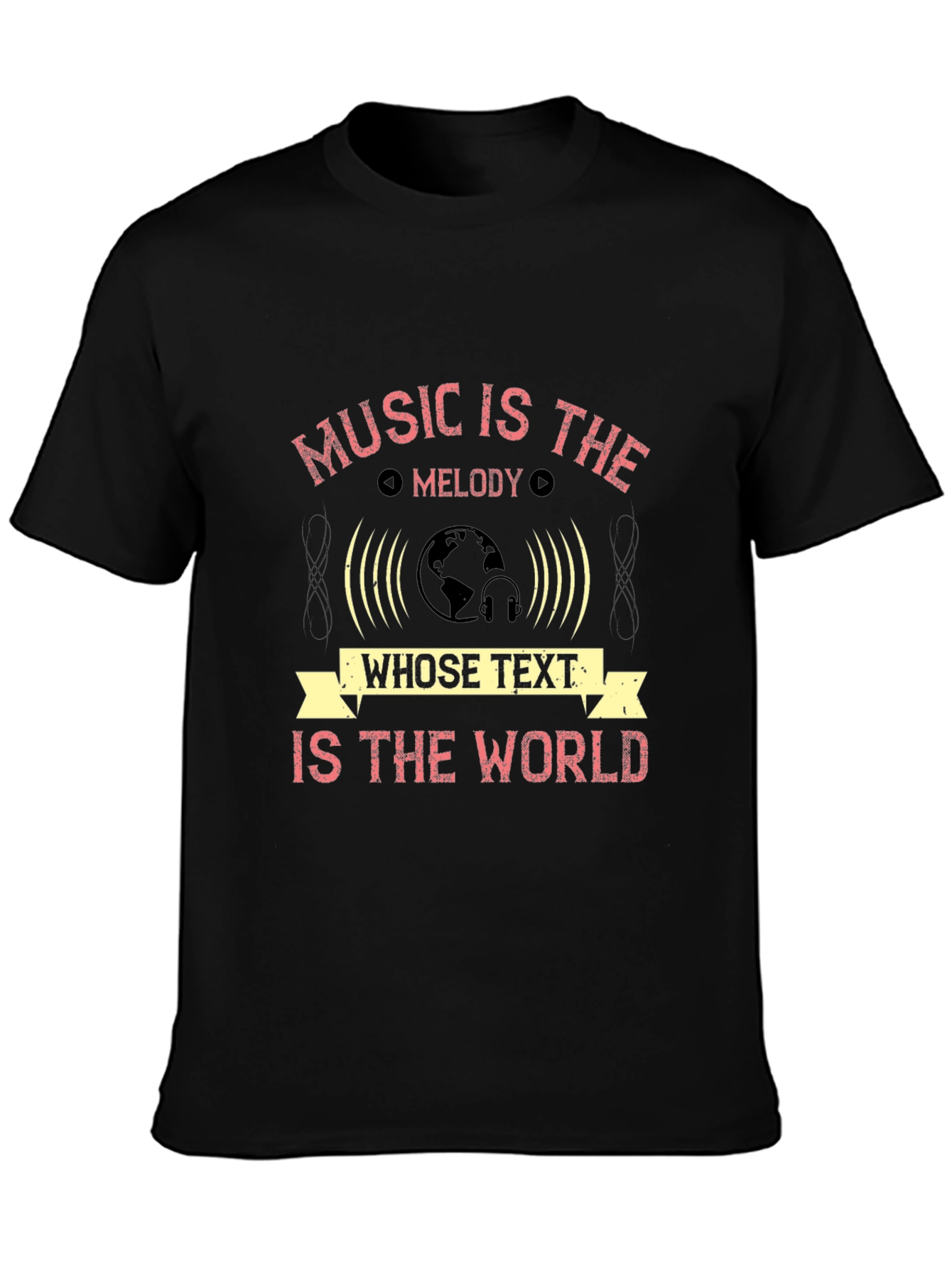 Black Music is the Melody T-Shirt view 3