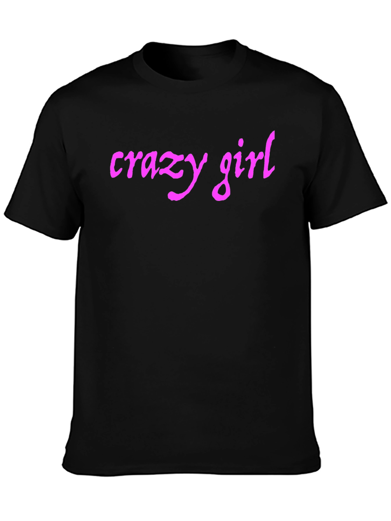 Black Crazy Girl Graphic Tee - Black T-Shirt view 3