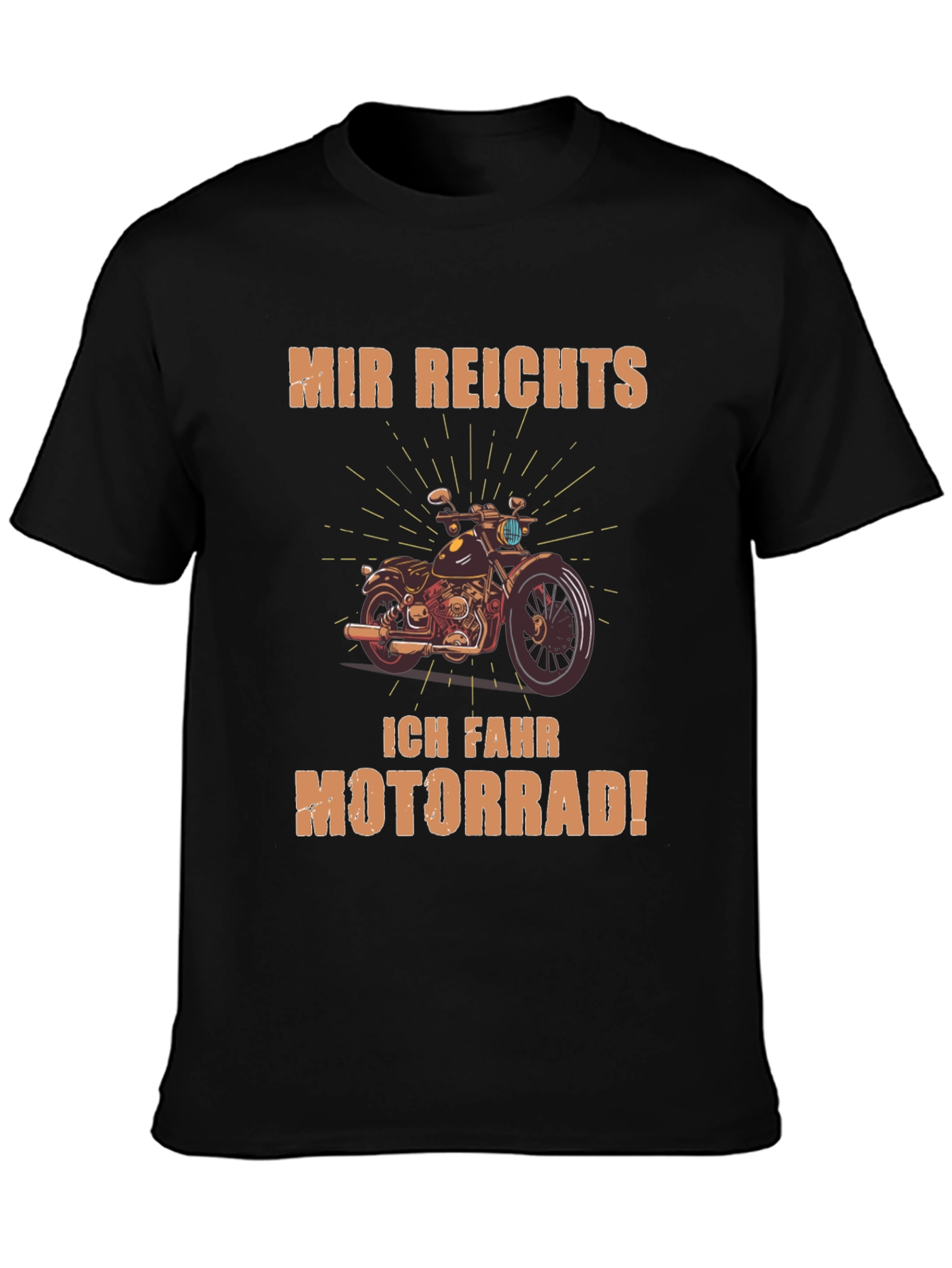 Black Mir Reichts Ich Fahr Motorrad T-Shirt view 3