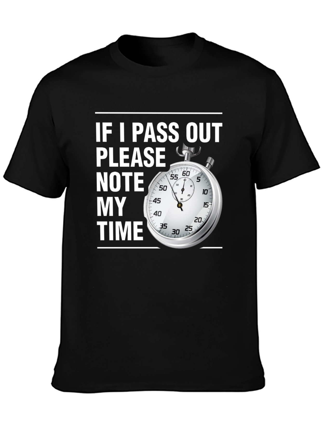 Black If I Pass Out Note My Time Funny T-Shirt view 3