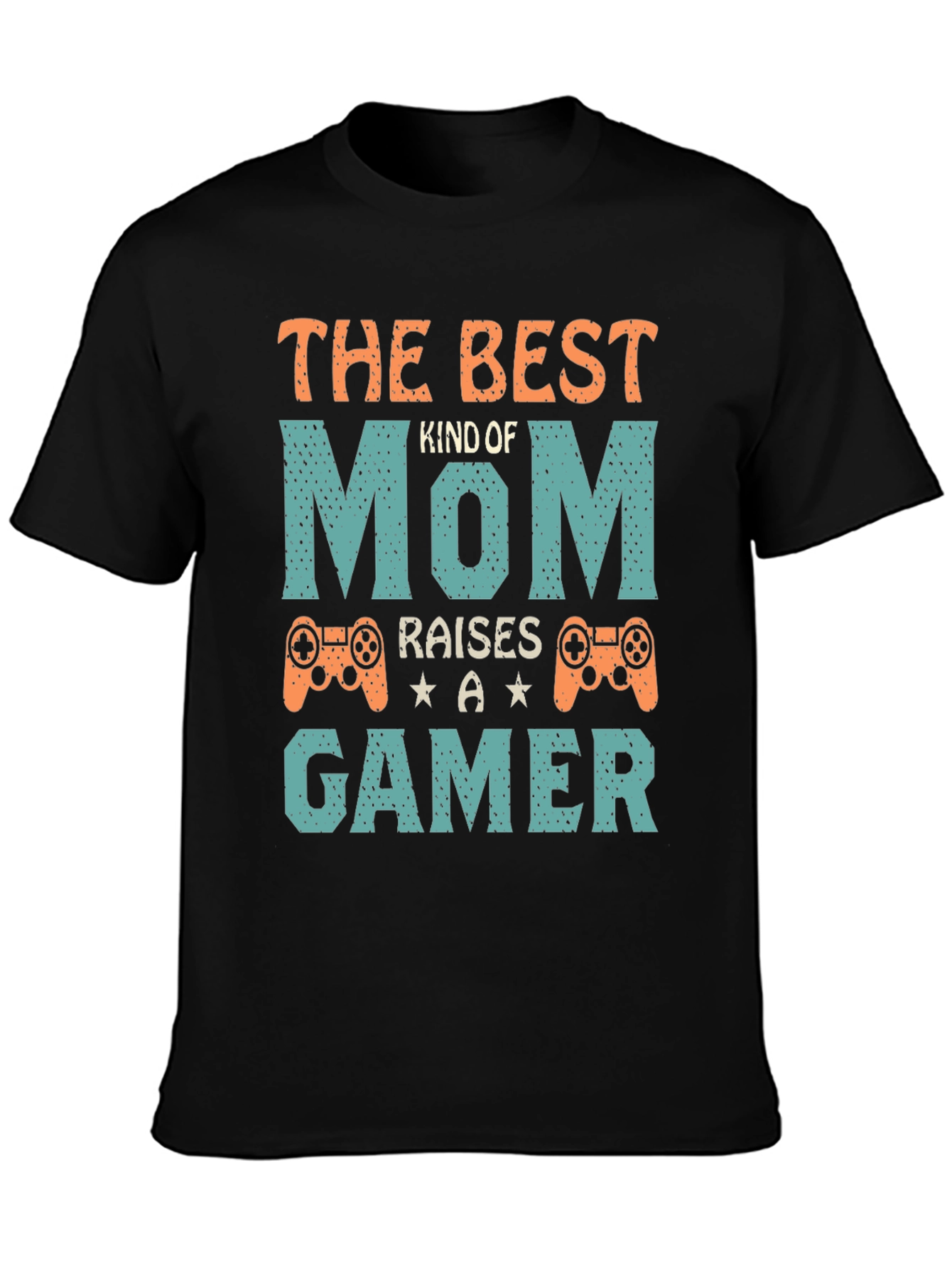 Black The Best Kind of Mom Raises a Gamer T-Shirt view 3