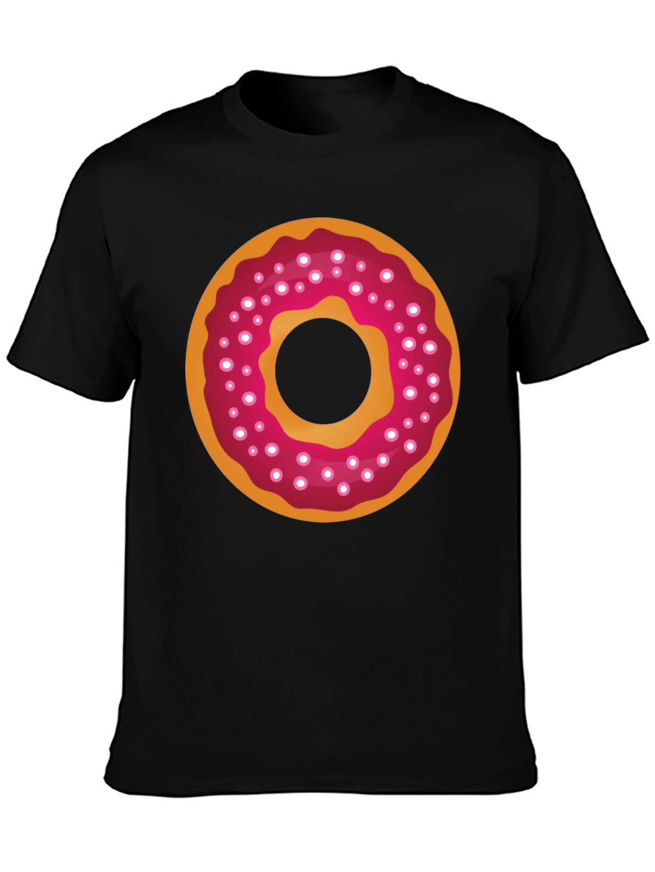Black Donut Graphic Tee - Sweet & Stylish Casual Wear view 3