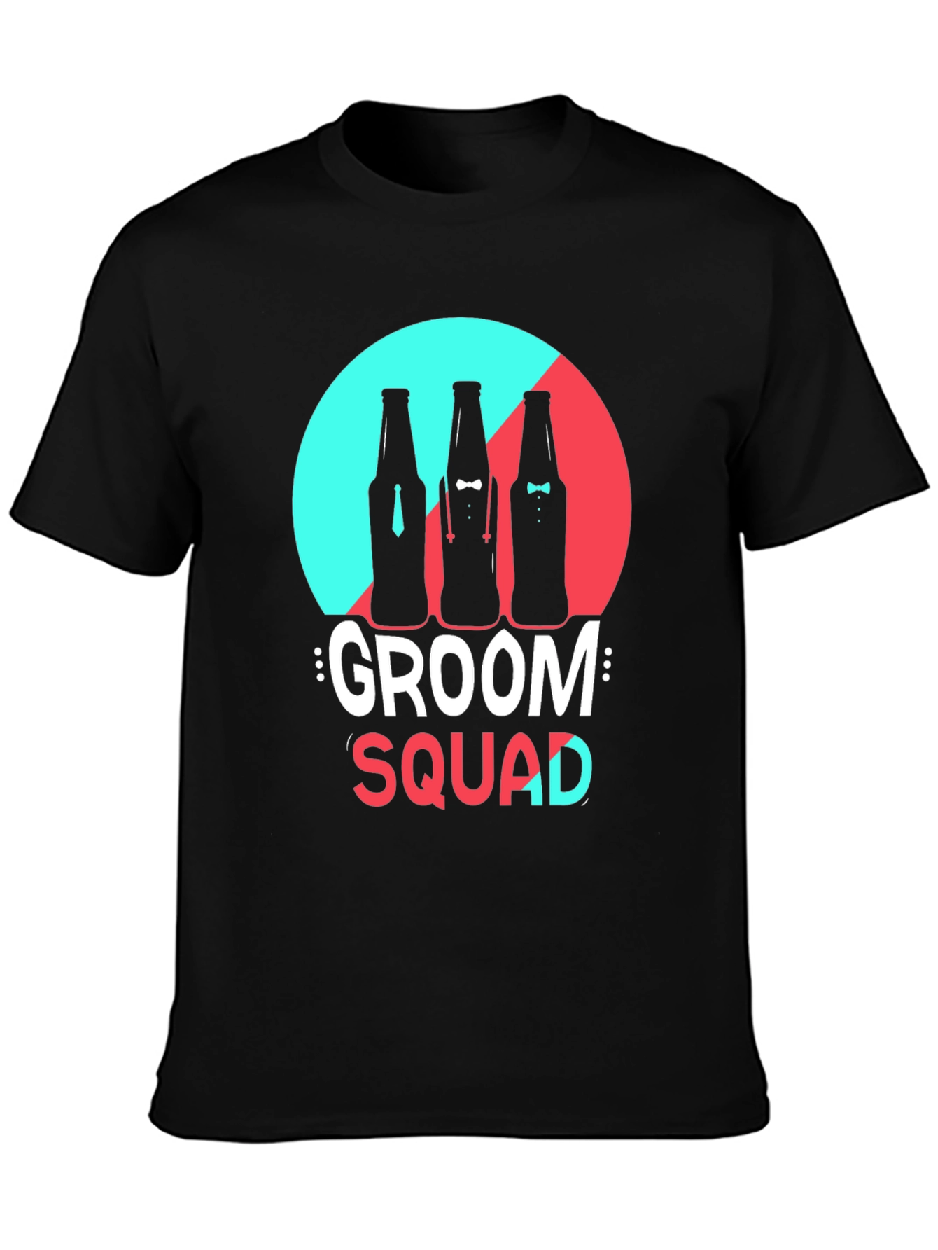 Black Groom Squad Graphic T-Shirt view 3