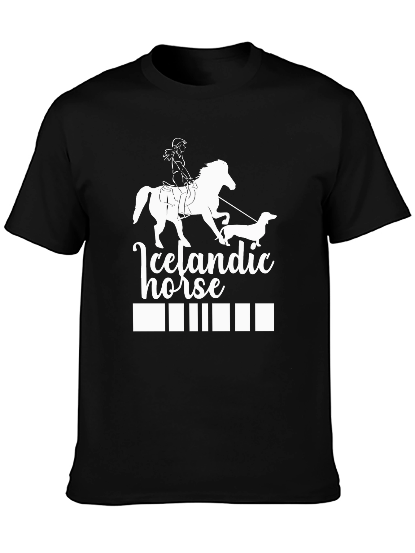 Black Icelandic Horse T-Shirt - Equestrian Style view 3