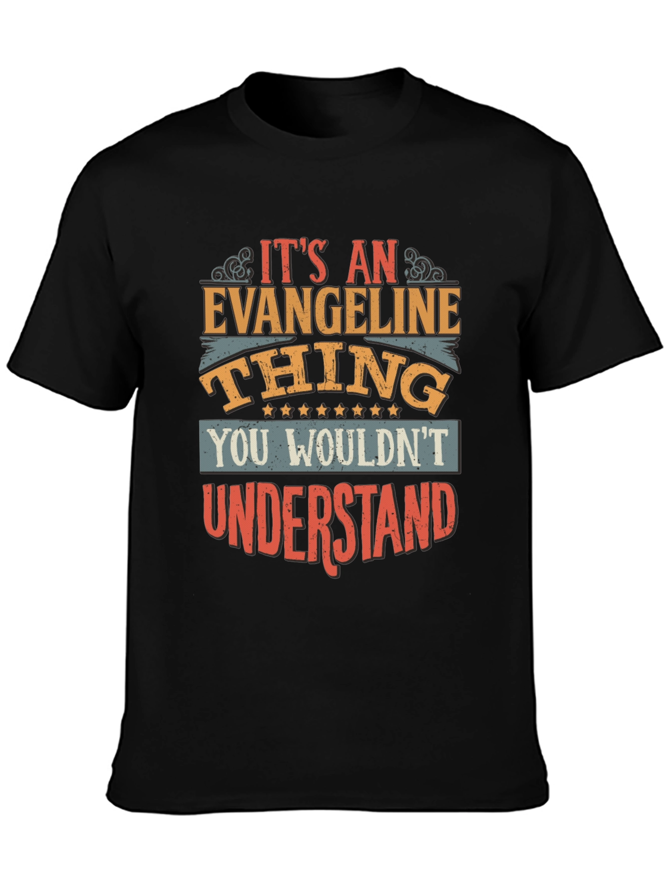 Black It's An Evangeline Thing T-Shirt view 3