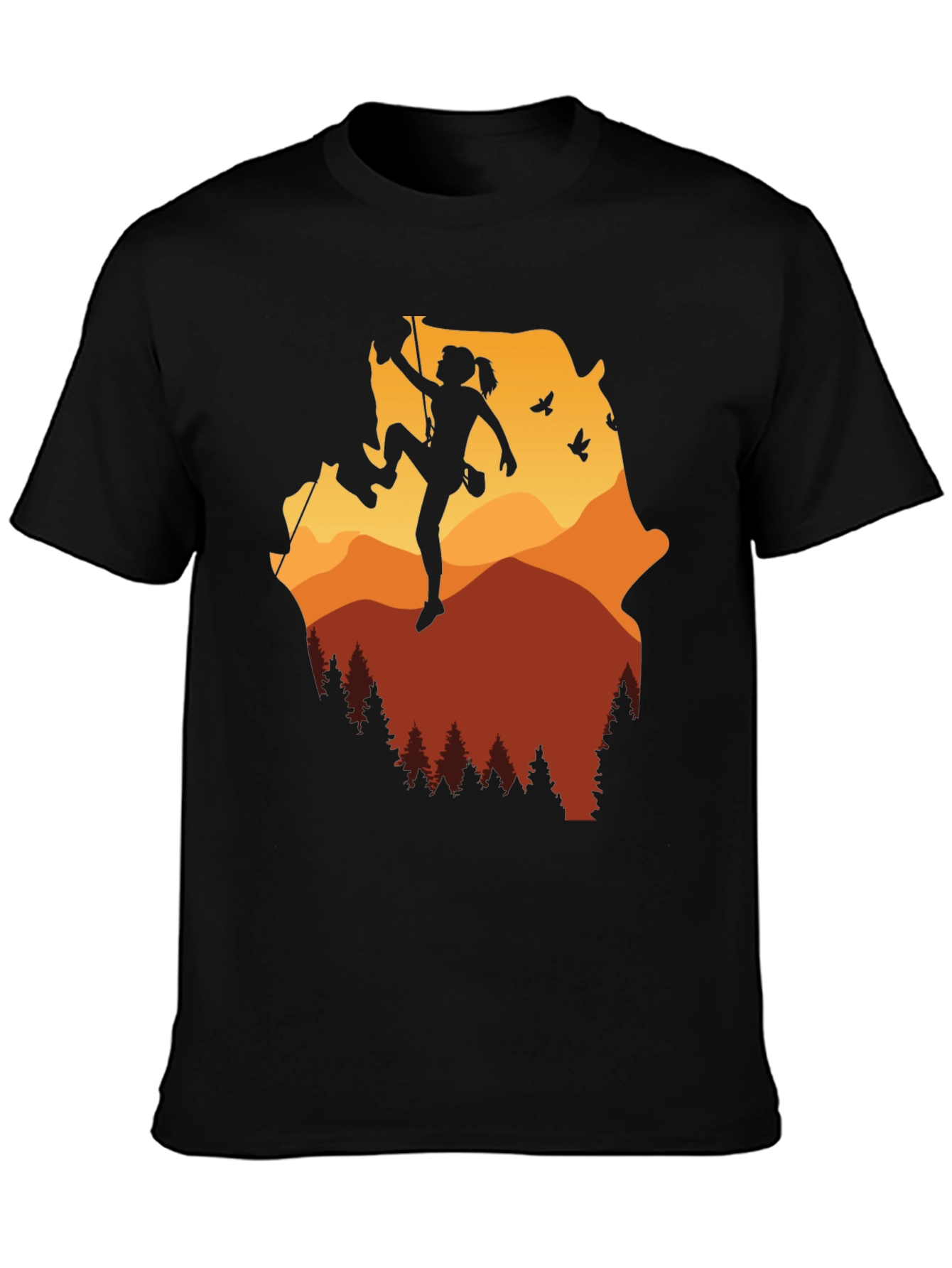 Black Mountain Climbing Graphic Tee - Adventure Awaits view 3