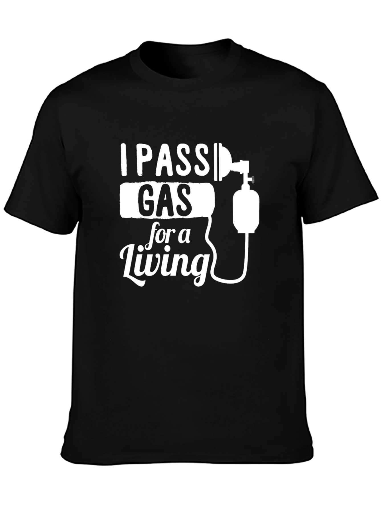 Black I Pass Gas For A Living Graphic T-Shirt view 3