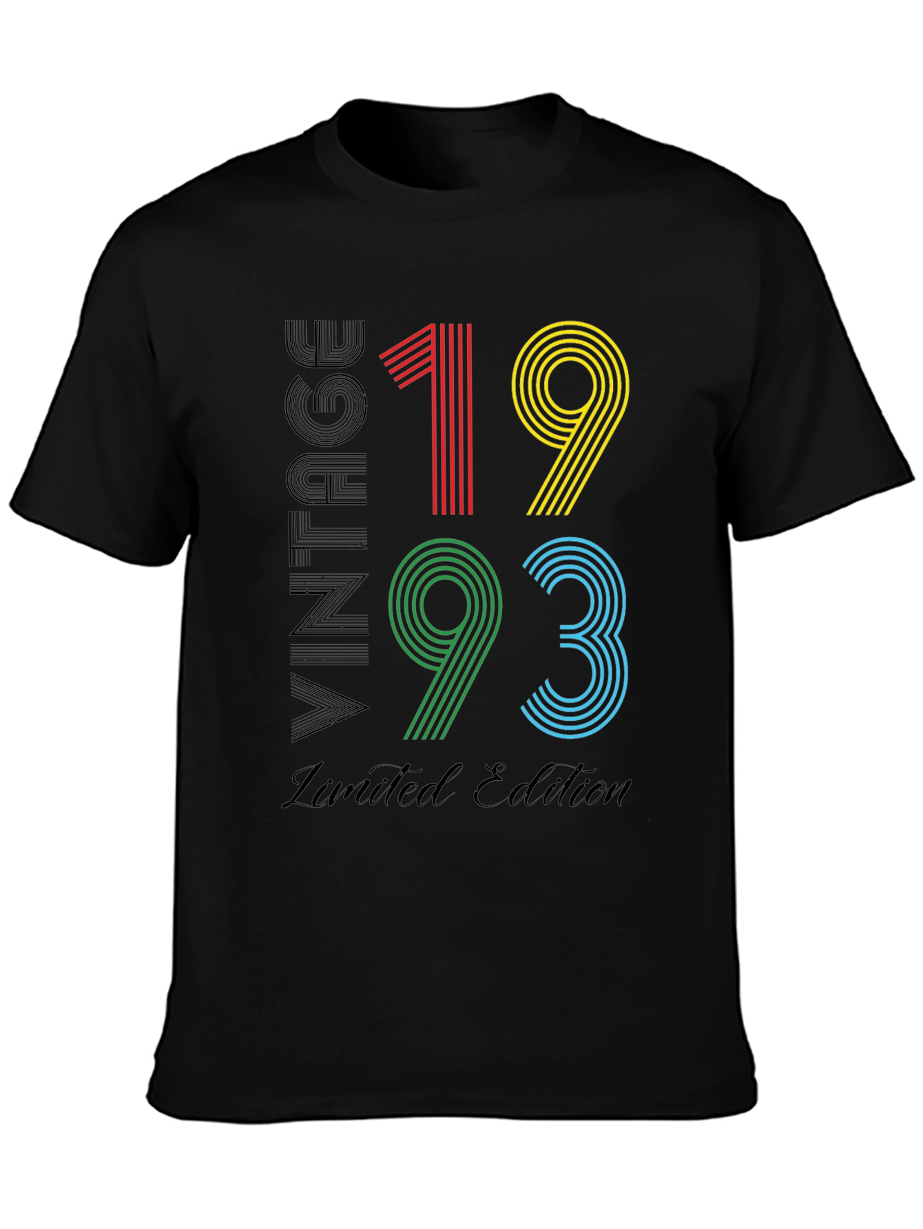 Black Vintage 1993 Limited Edition T-Shirt view 3