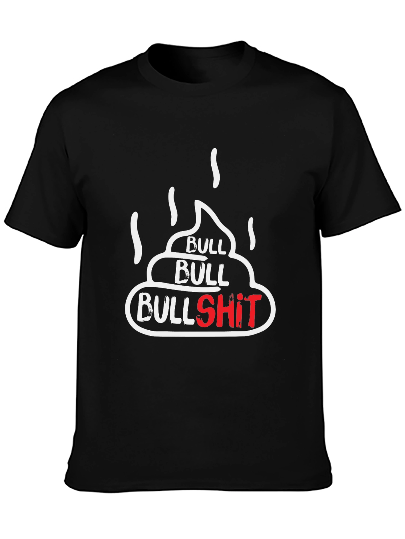 Black Bullshit T-Shirt - Humorous Graphic Tee view 3