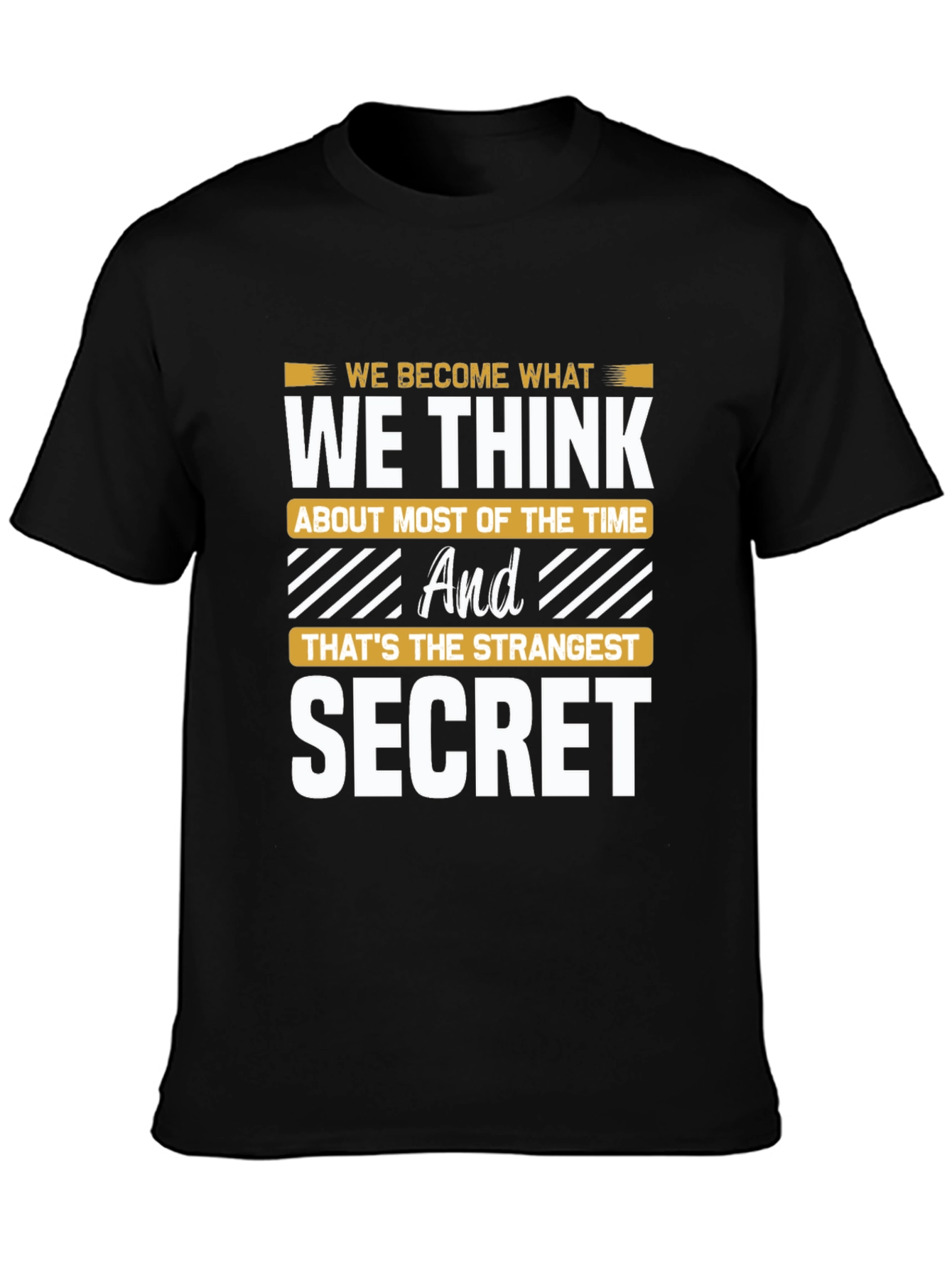 Black Inspirational Secret Graphic Tee view 3