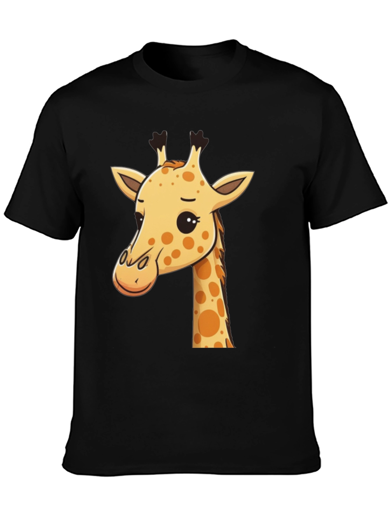 Black Giraffe Graphic Tee - Men's Black Crew Neck view 3