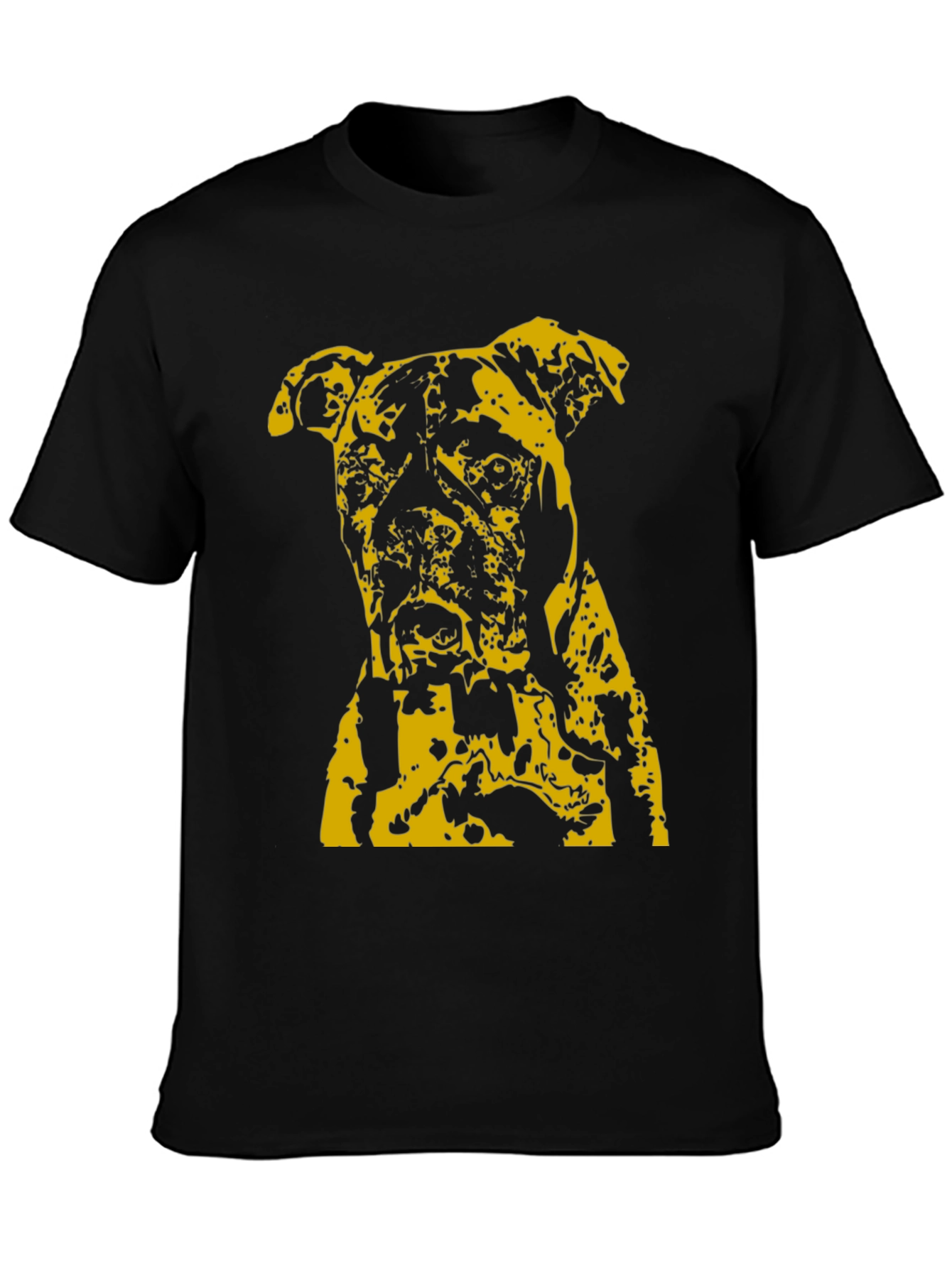 Black Boxer Dog Graphic T-Shirt - Black view 3