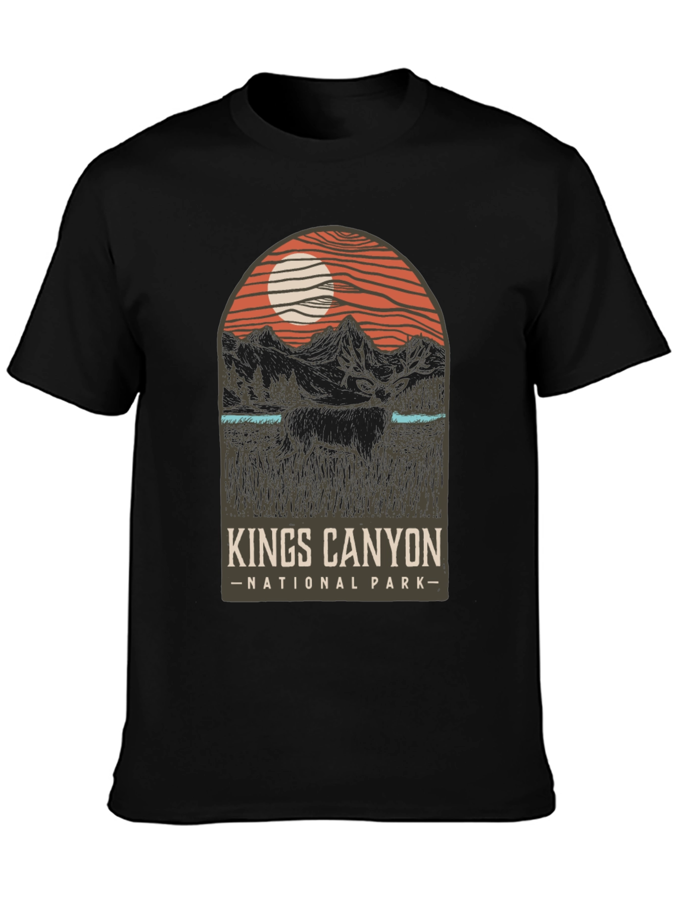 Black Kings Canyon National Park Graphic Tee view 3