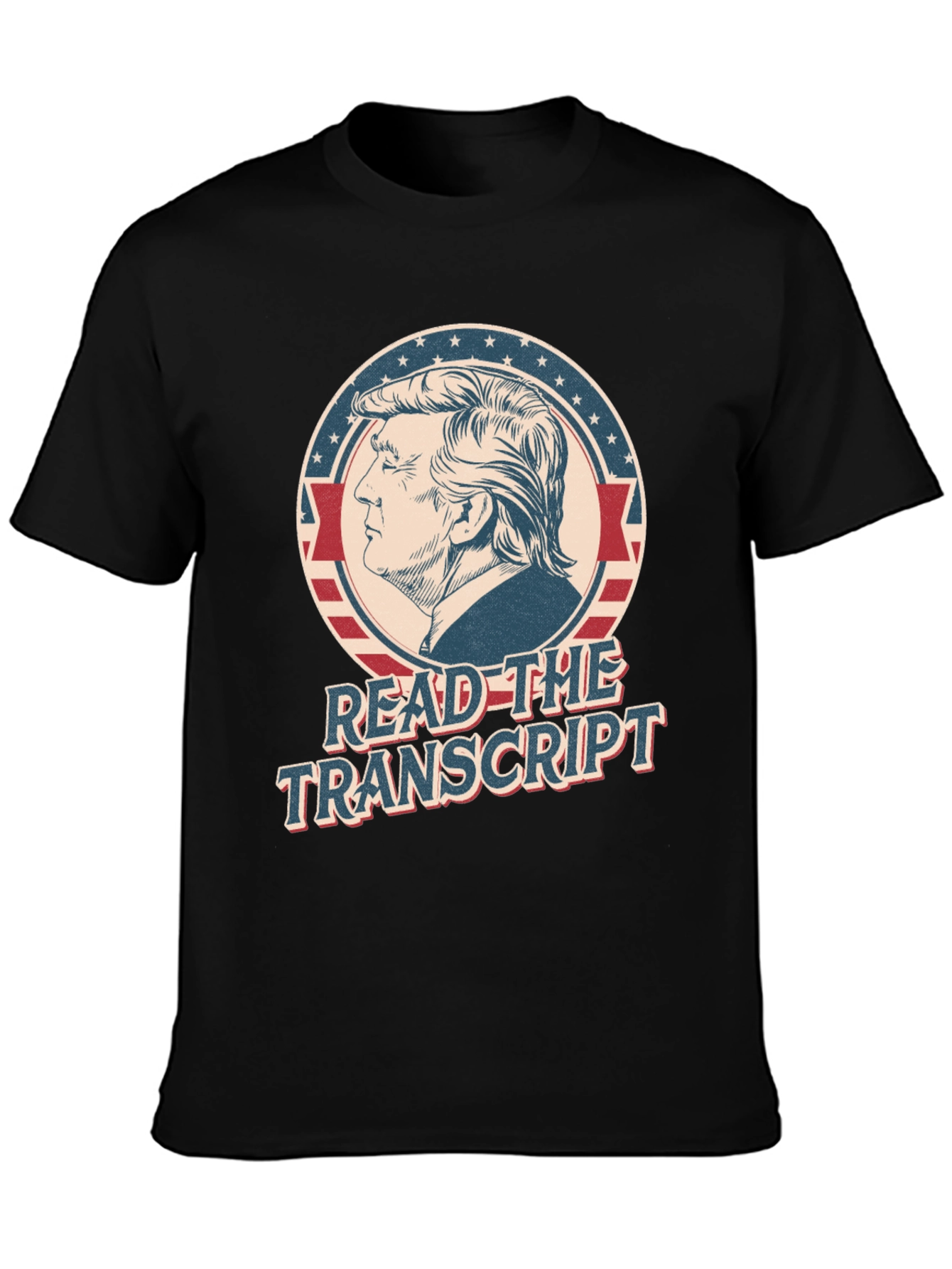 Black Read The Transcript T-Shirt - Political Statement Tee view 3