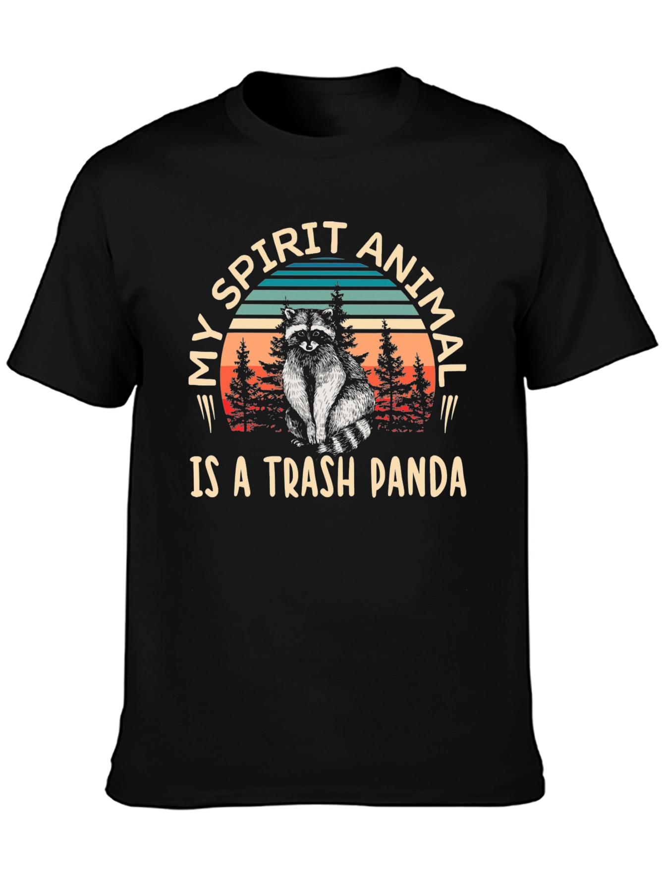 Black Trash Panda T-Shirt - My Spirit Animal Tee view 3
