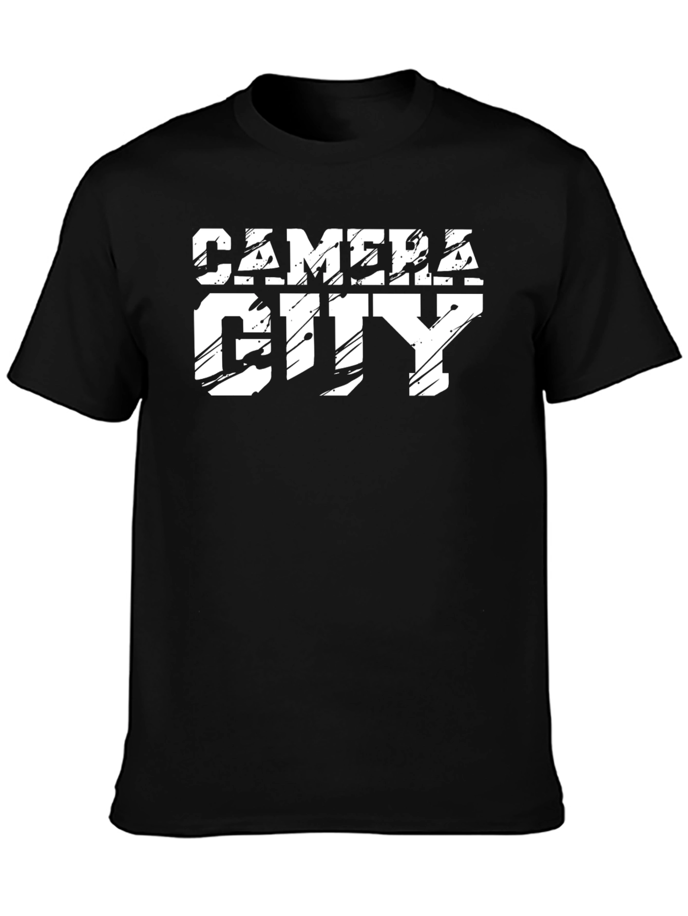 Black Camera City Graphic T-Shirt - Black Cotton Tee view 3
