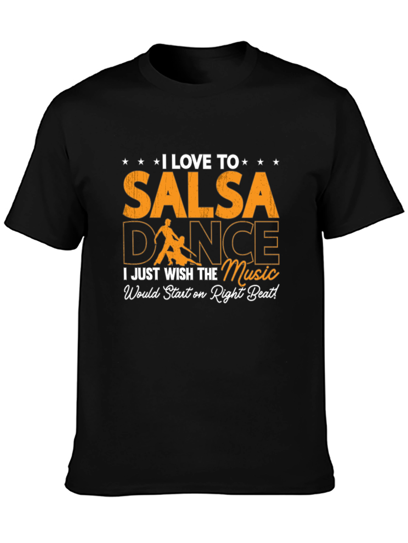 Black I Love Salsa Dance T-Shirt - Right Beat Music view 3