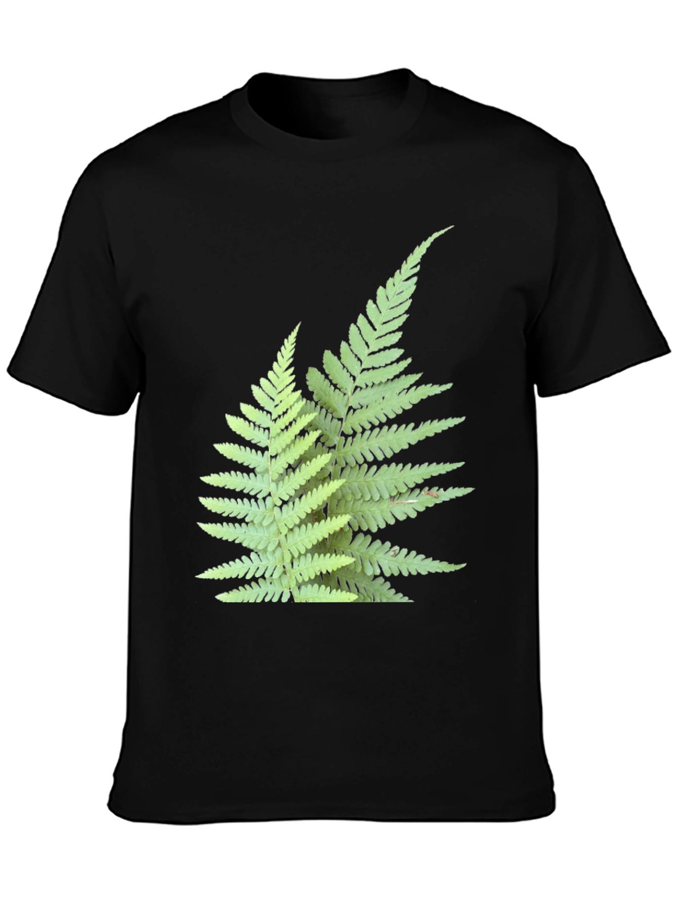 Black Fern Print Black T-Shirt view 3