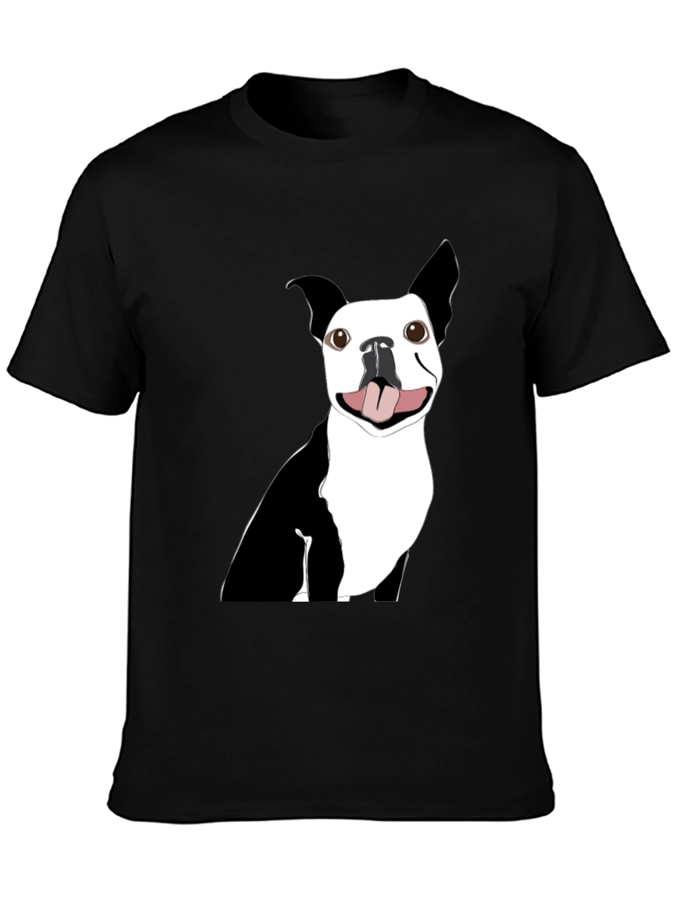 Black Boston Terrier Graphic Tee - Soft Cotton Blend view 3