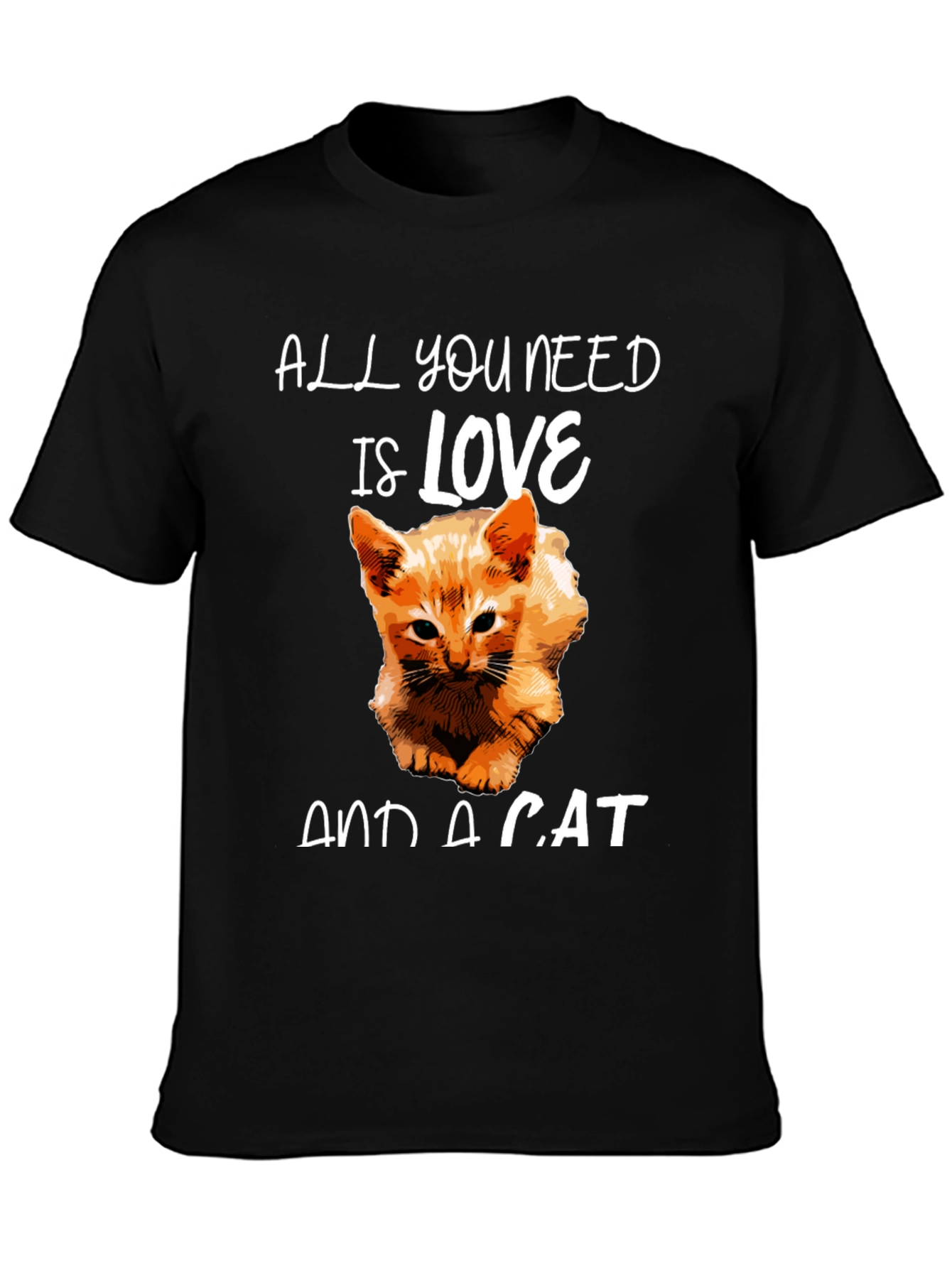 Black Love and a Cat Graphic Tee view 3