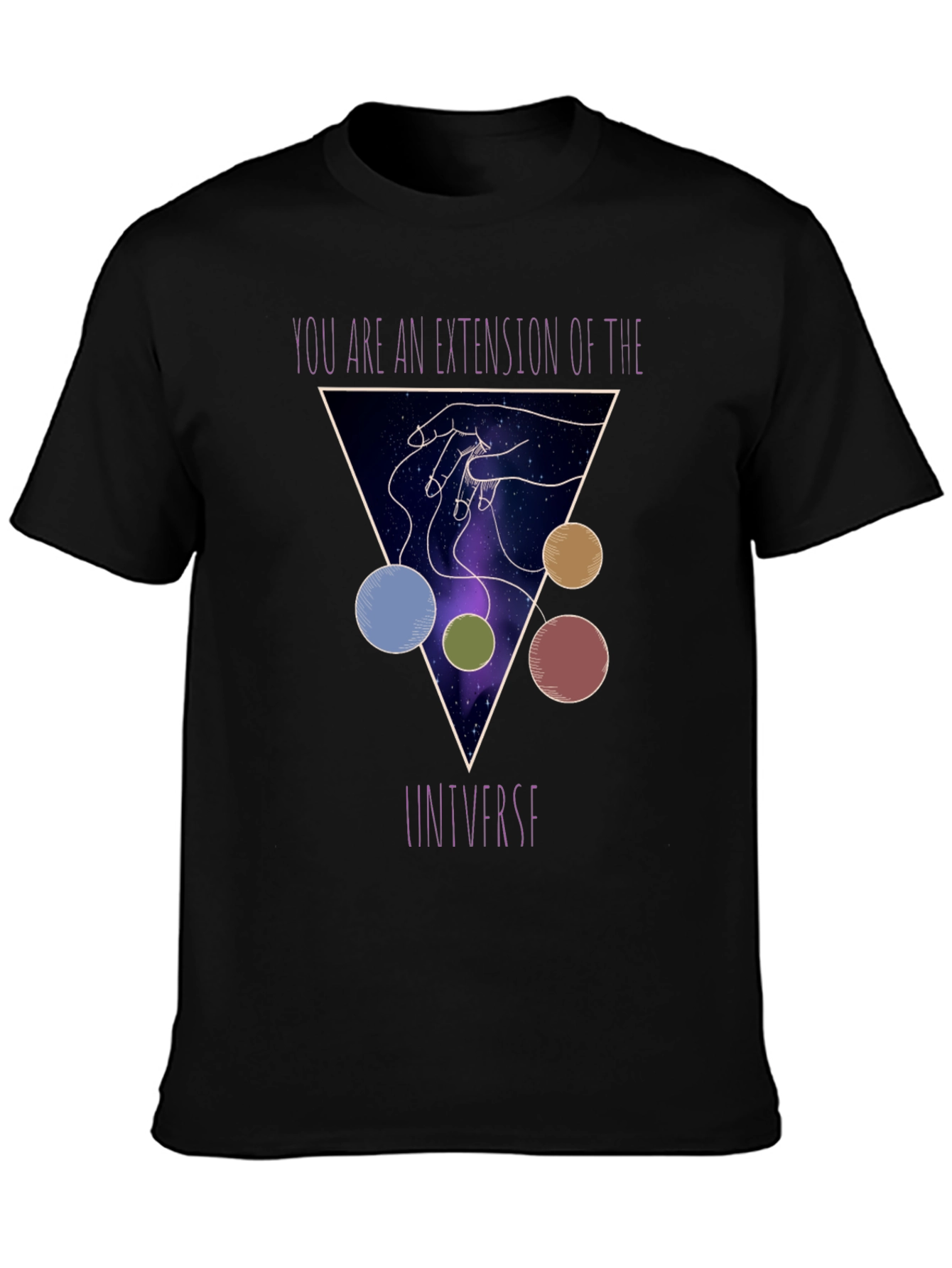 Black Universe Extension Graphic Tee view 3