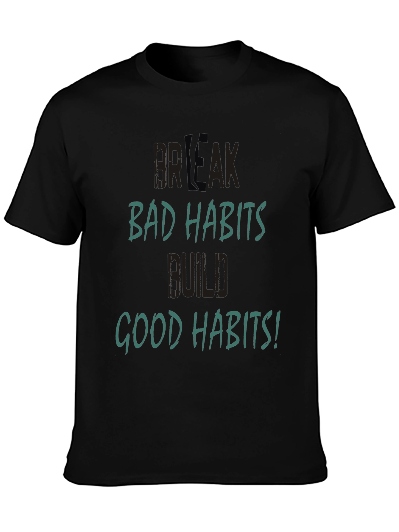 Black Break Bad Habits Tee view 3