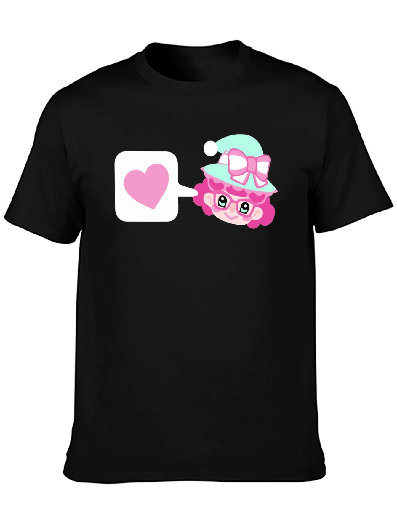 Cute Cartoon Character Love T-Shirt - 3