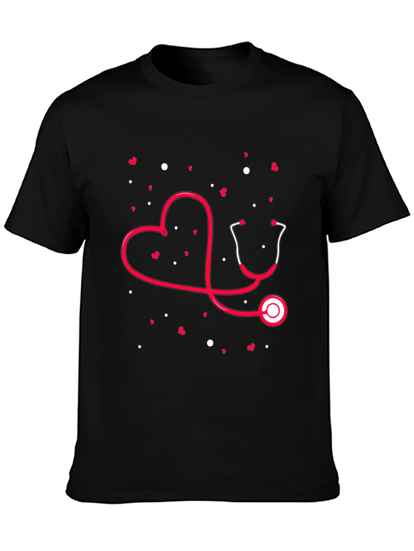 Black Heart Stethoscope Graphic Tee - Medical Love view 3