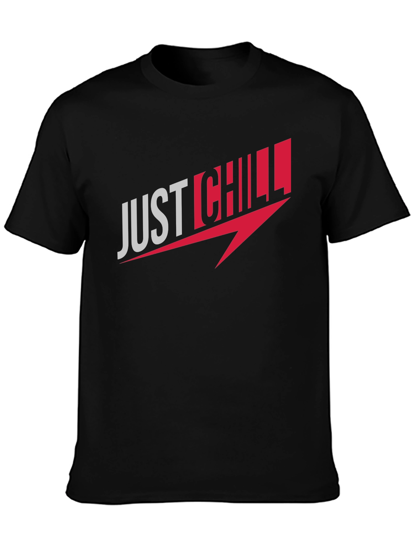 Black Just Chill Graphic Tee - Comfort Fit view 3