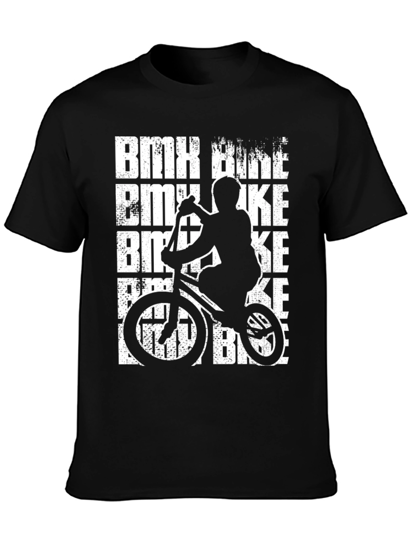 Black BMX Bike Graphic Tee - Ride in Style view 3