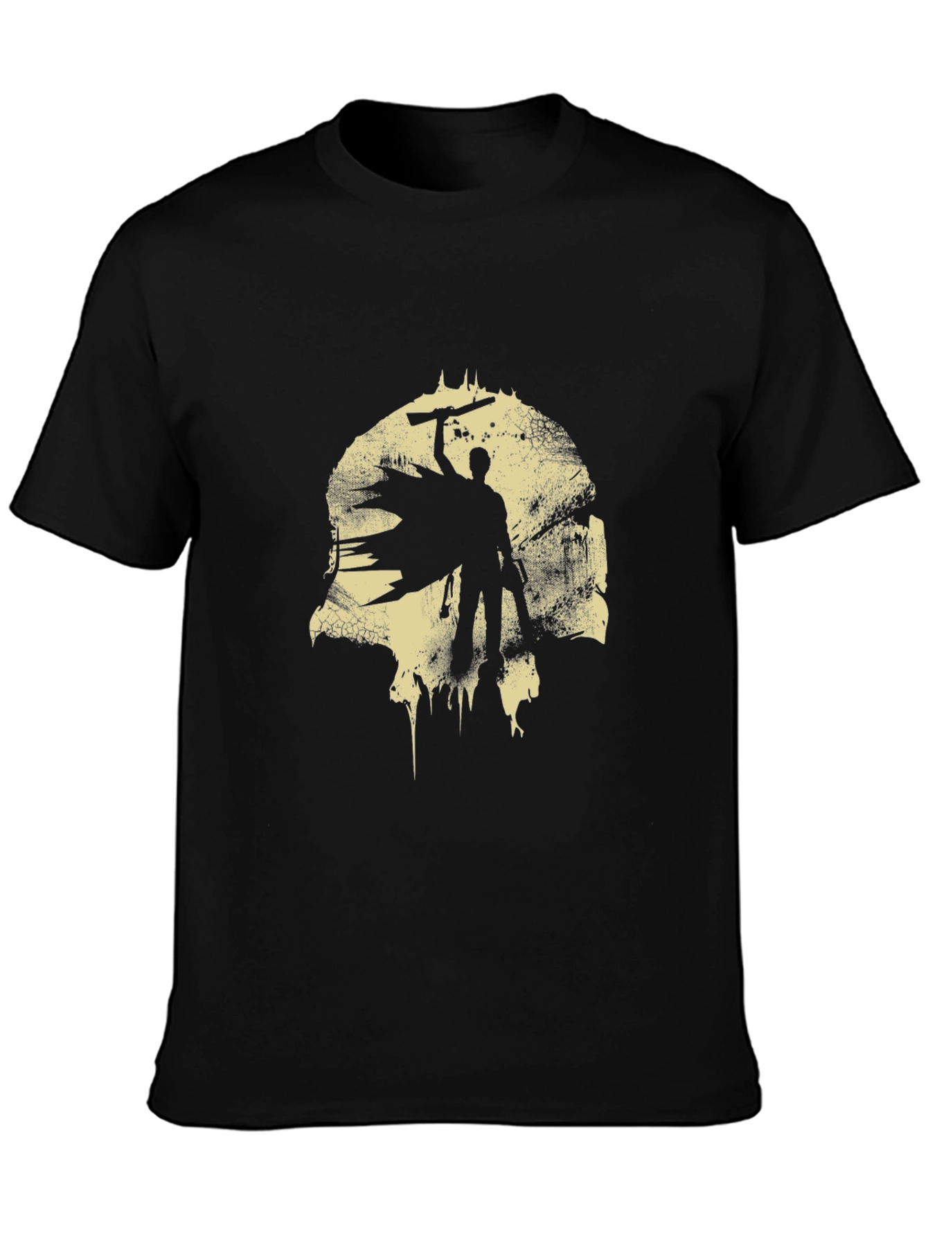 Black Evil Dead Ash Silhouette Graphic Tee view 3