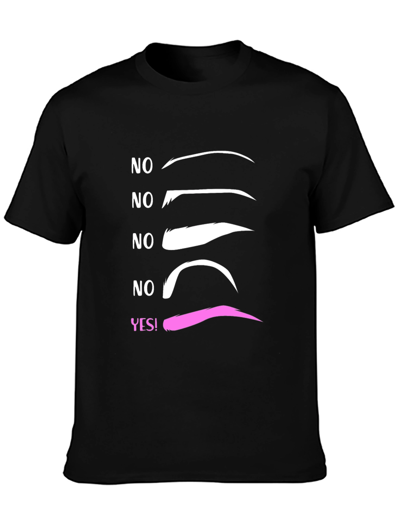 Black Eyebrow T-Shirt - Makeup Artist Humor view 3