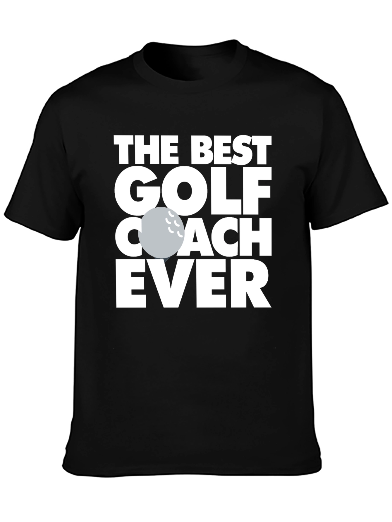 Black Best Golf Coach Ever T-Shirt Funny Gift view 3