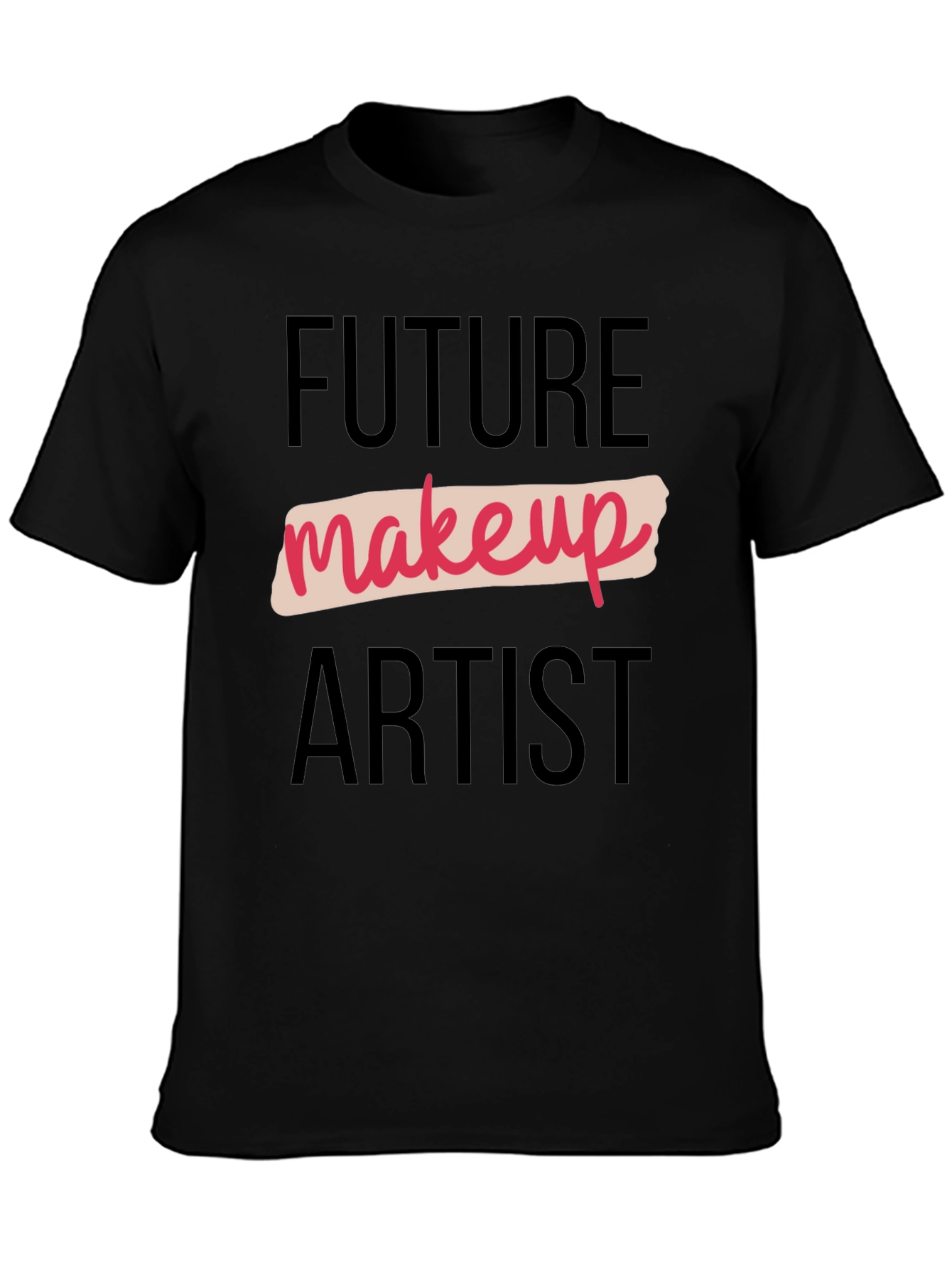 Black Future Makeup Artist Black Graphic Tee view 3