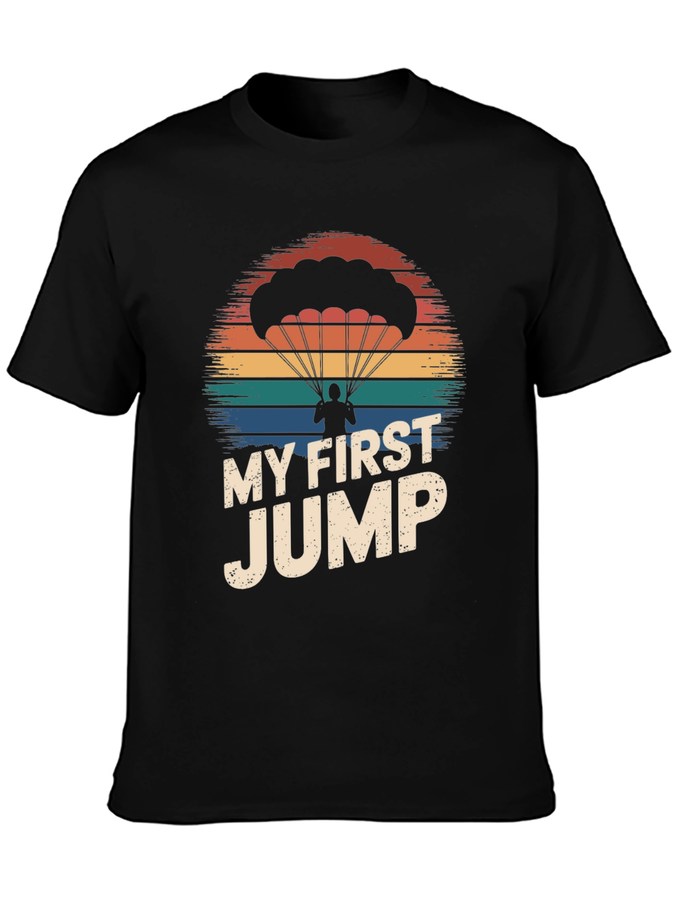 Black My First Jump Graphic Tee - Skydiving Shirt view 3