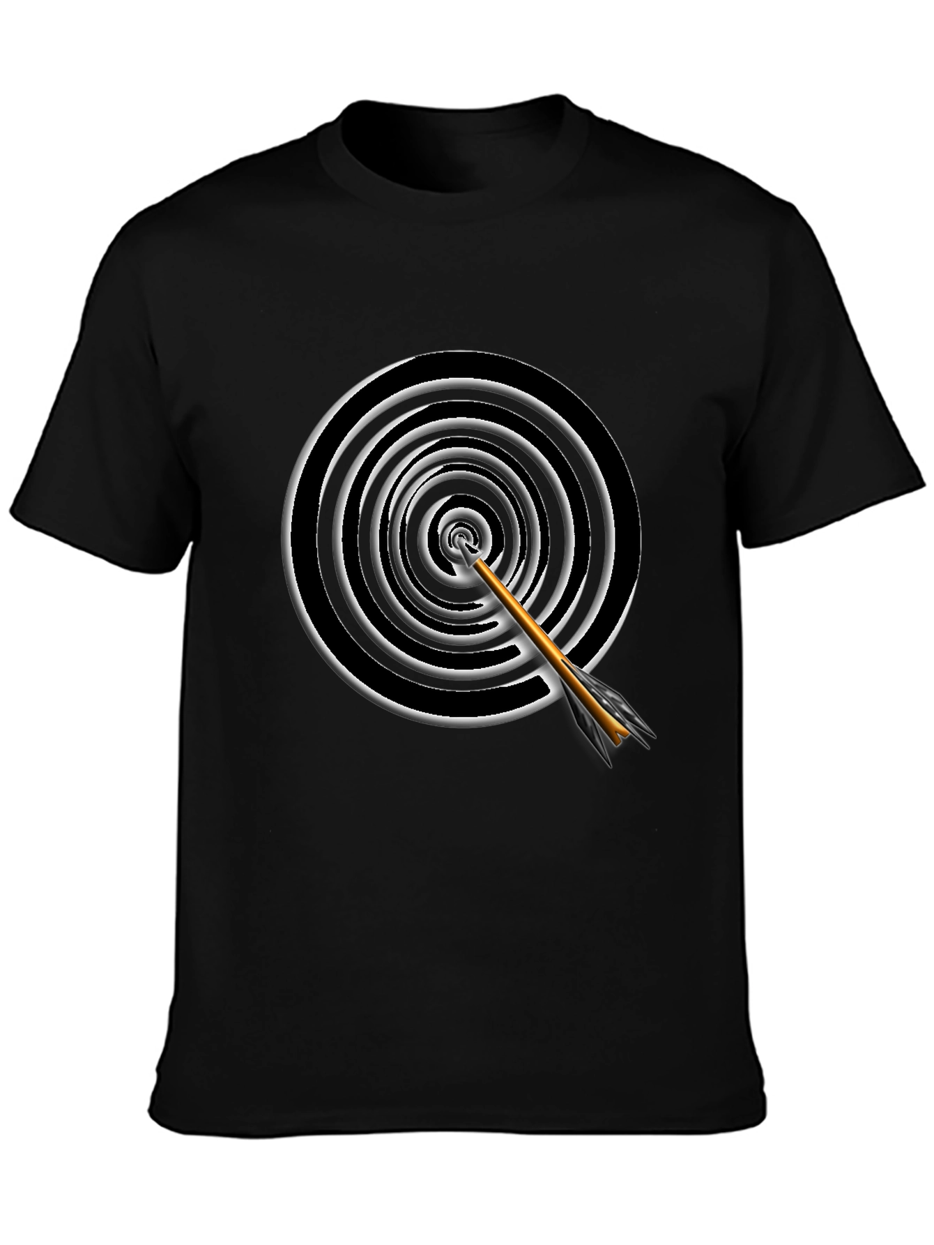 Black Target Arrow Graphic Tee - Black view 3