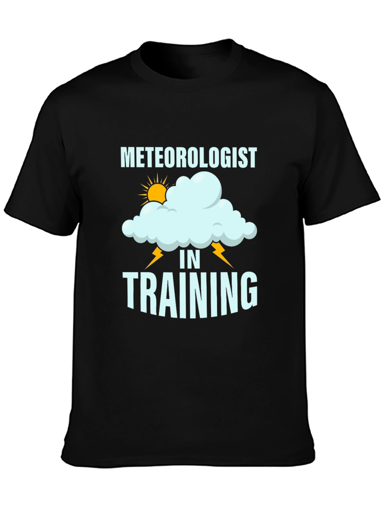 Black Meteorologist in Training T-Shirt Funny Weather Tee view 3