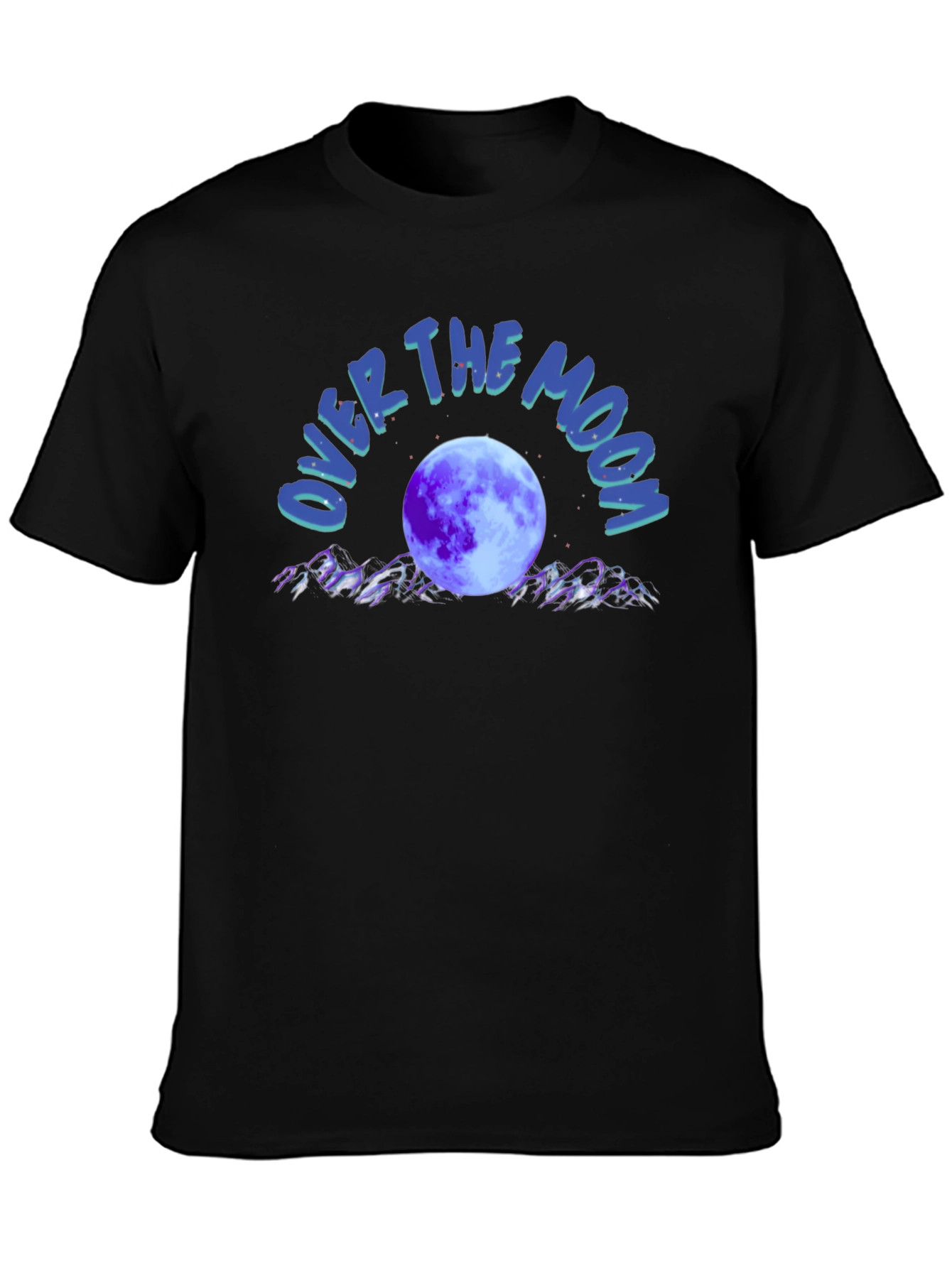 Black Over The Moon Graphic T-Shirt view 3
