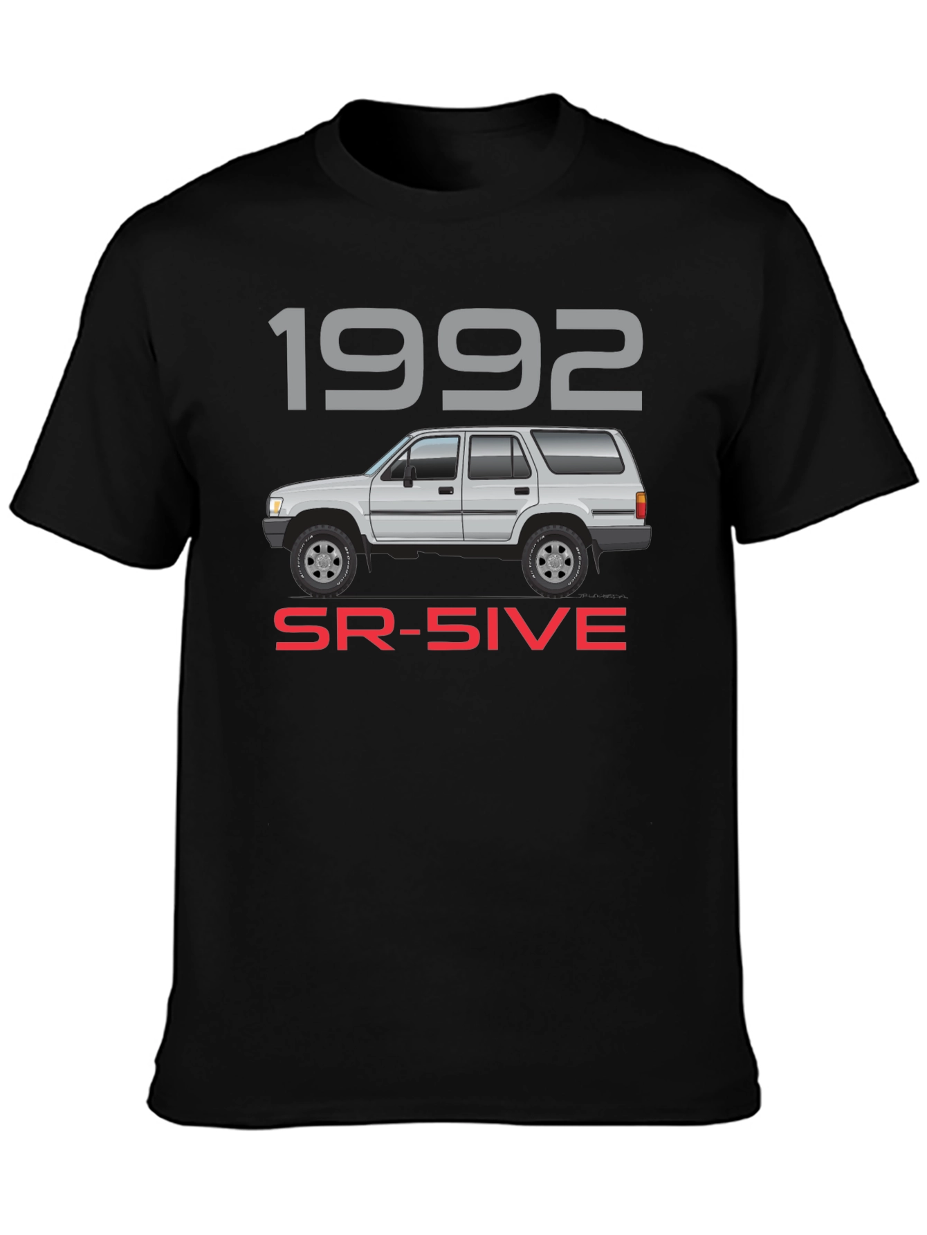 Black 1992 SR-5IVE Truck T-Shirt view 3