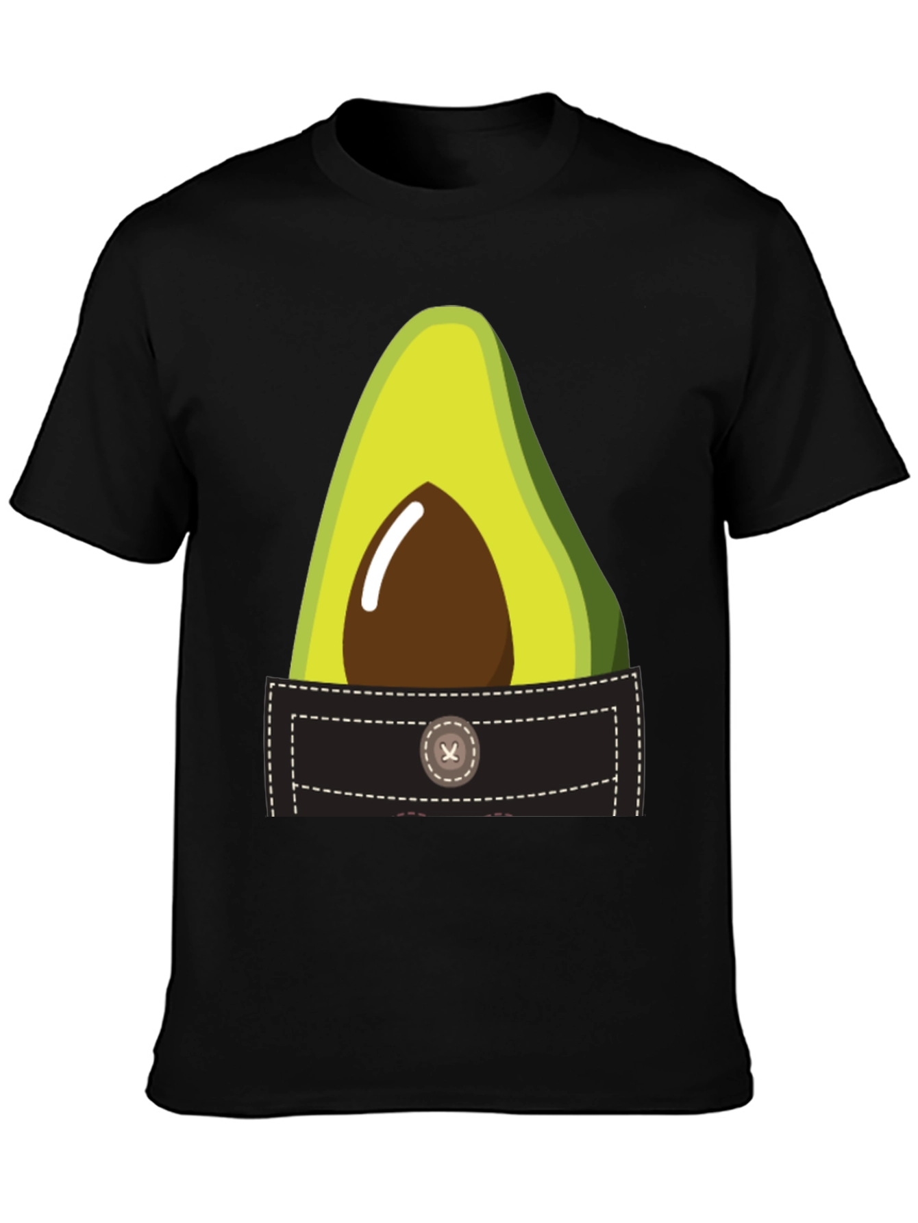 Black Avocado Pocket Graphic Tee - Novelty T-Shirt view 3
